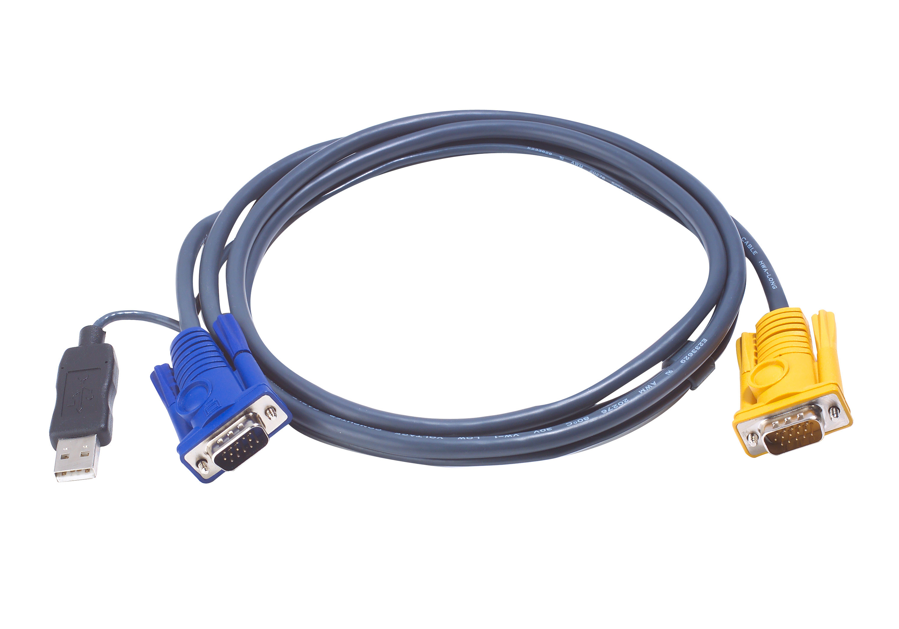 3M USB KVM Cable with 3 in 1 SPHD and built-in PS/2 to USB converter