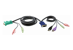 1.8M USB 2.0 KVM Cable with 3 in 1 SPHD and Audio
