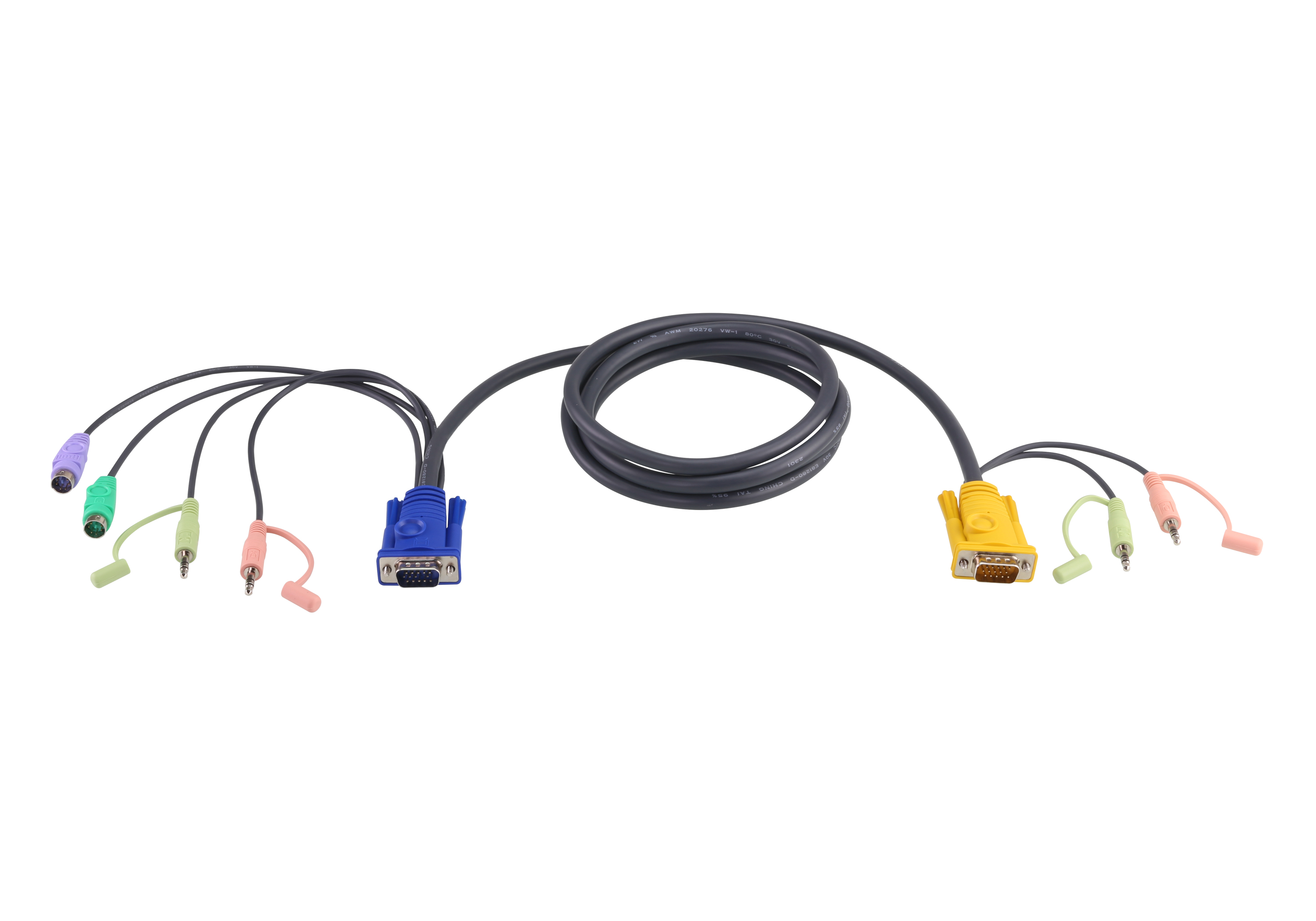 5M PS/2 KVM Cable with 3 in 1 SPHD and Audio