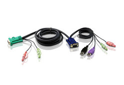 5M USB 2.0 KVM Cable with 3 in 1 SPHD and Audio