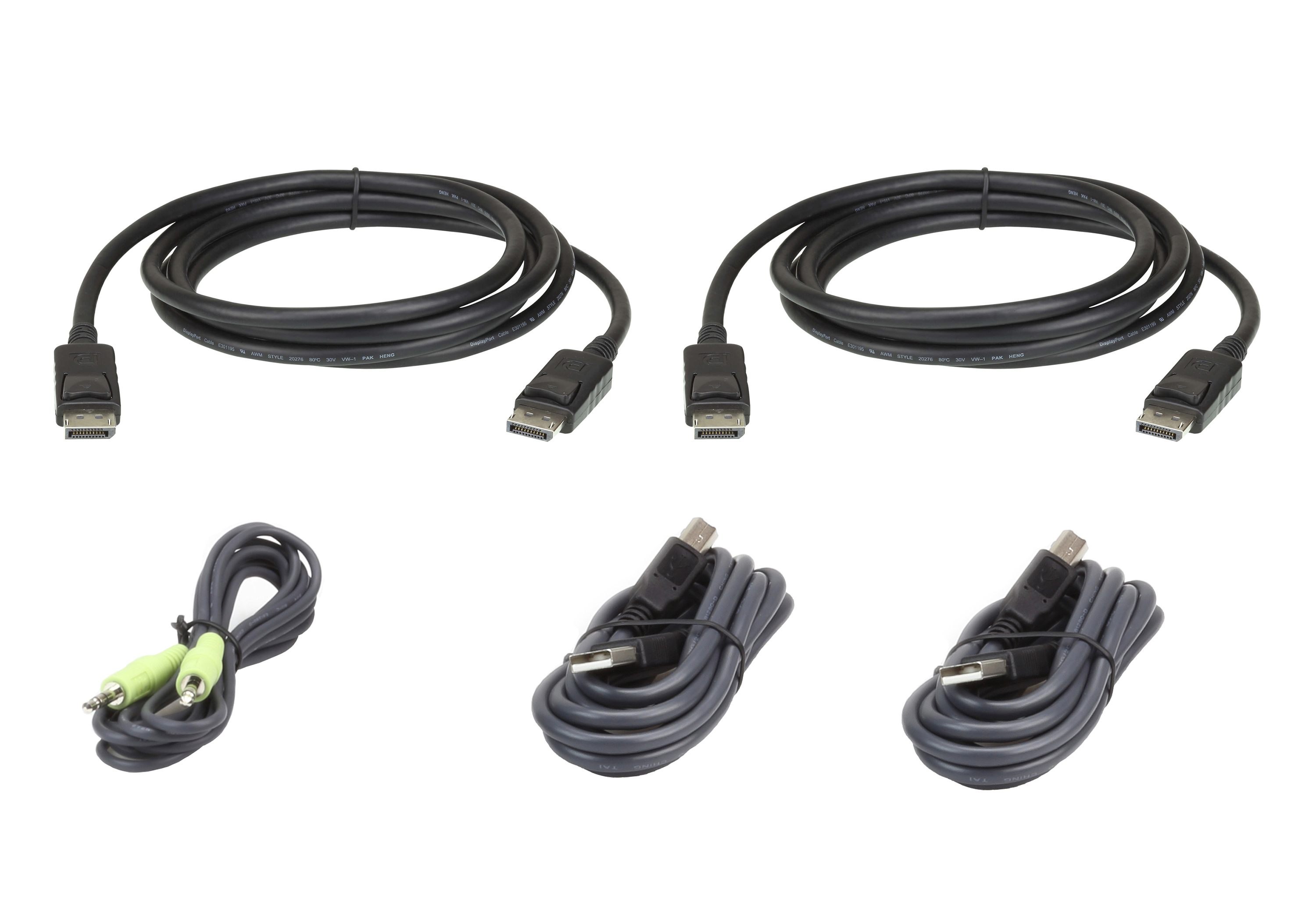 3M USB DisplayPort Dual Display Secure KVM Cable Kit