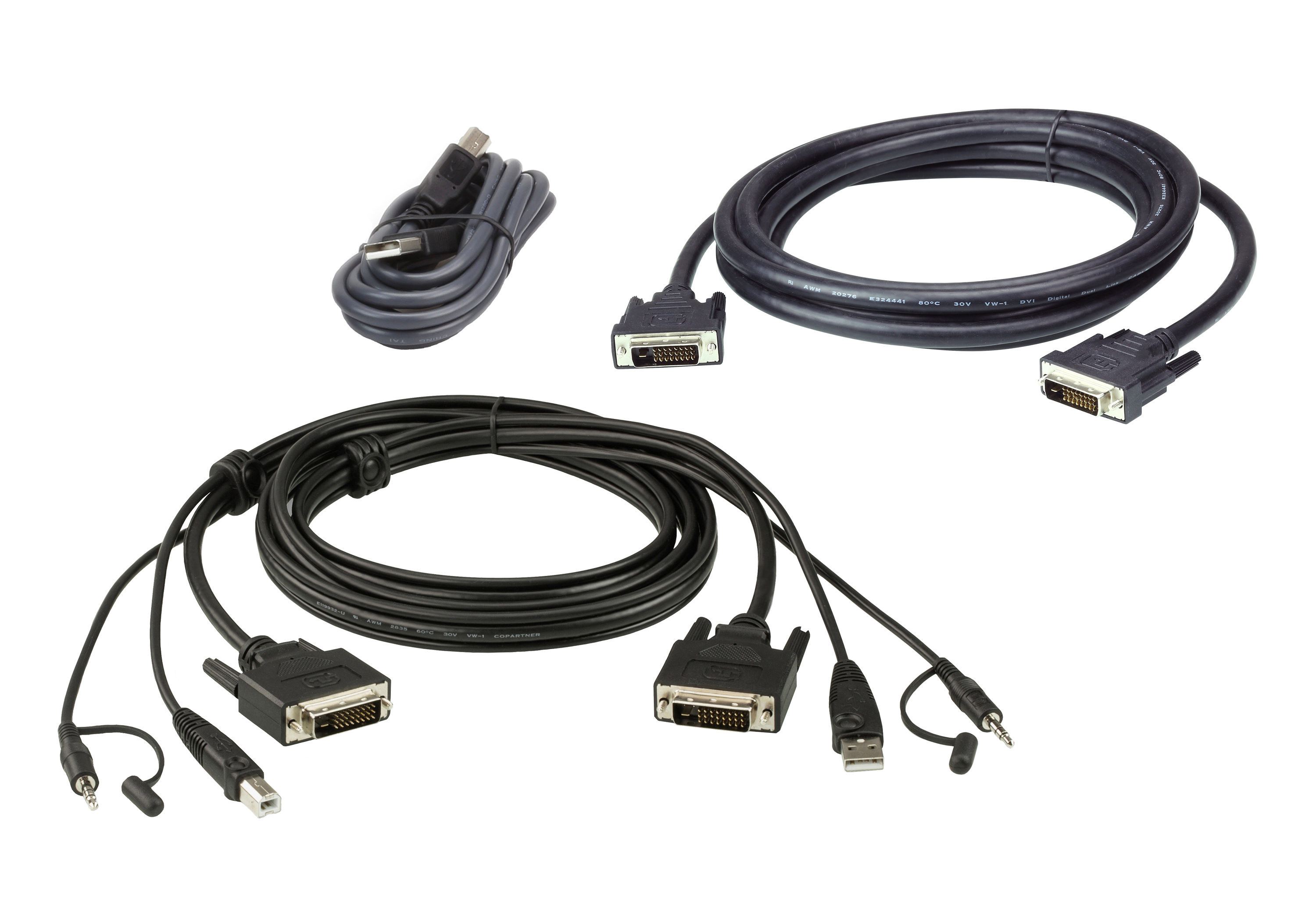 3M USB DVI-D Dual Link Dual Display Secure KVM Cable Kit