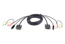 5M USB DVI-D Single Link KVM Cable