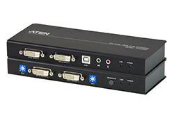 USB DVI Dual View Cat 5 KVM Extender (1024 x 768@60m)