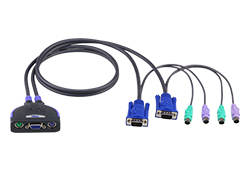 2-Port PS/2 VGA Cable KVM Switch (1.2m)