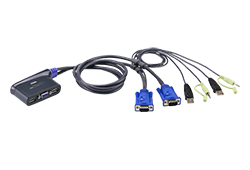 2-Port USB VGA/Audio Cable KVM Switch (0.9m)