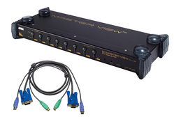 8 Port PS/2 KVM Switch w/ 8 PS/2 Cables