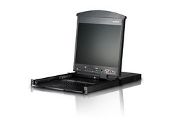 8-Port Cat 5 High-Density Dual Rail LCD KVM Switch