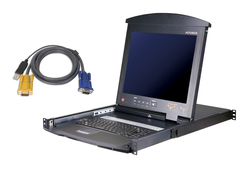 8-Port 17in. Dual Rail IP LCD KVM Bundle