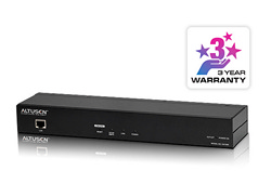 1-Local/Remote Share Access
Single Port VGA KVM over IP Switch  with Single Outlet Switched PDU  (1600 x 1200)