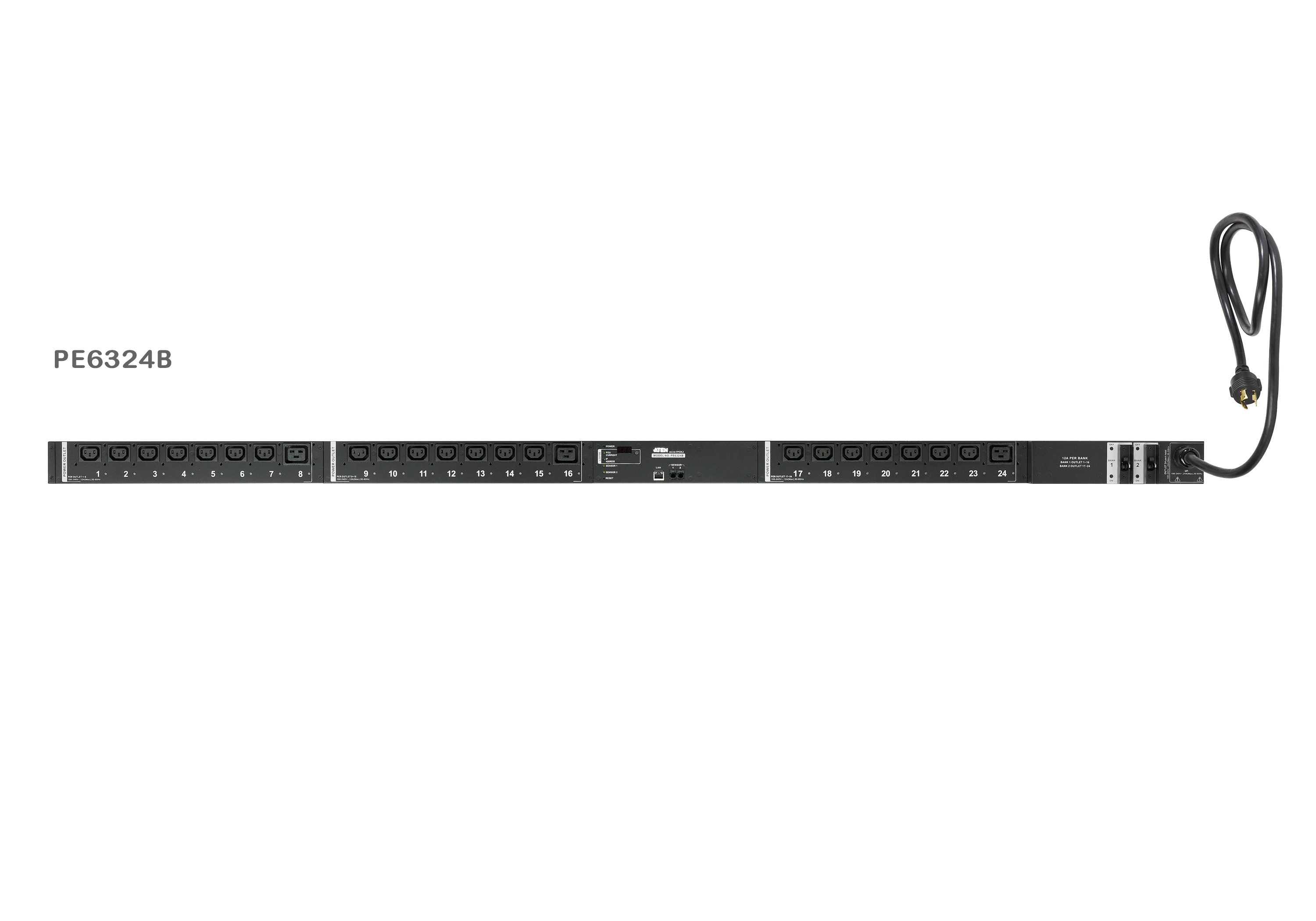 30A/32A 24-Outlet Metered & Switched eco PDU