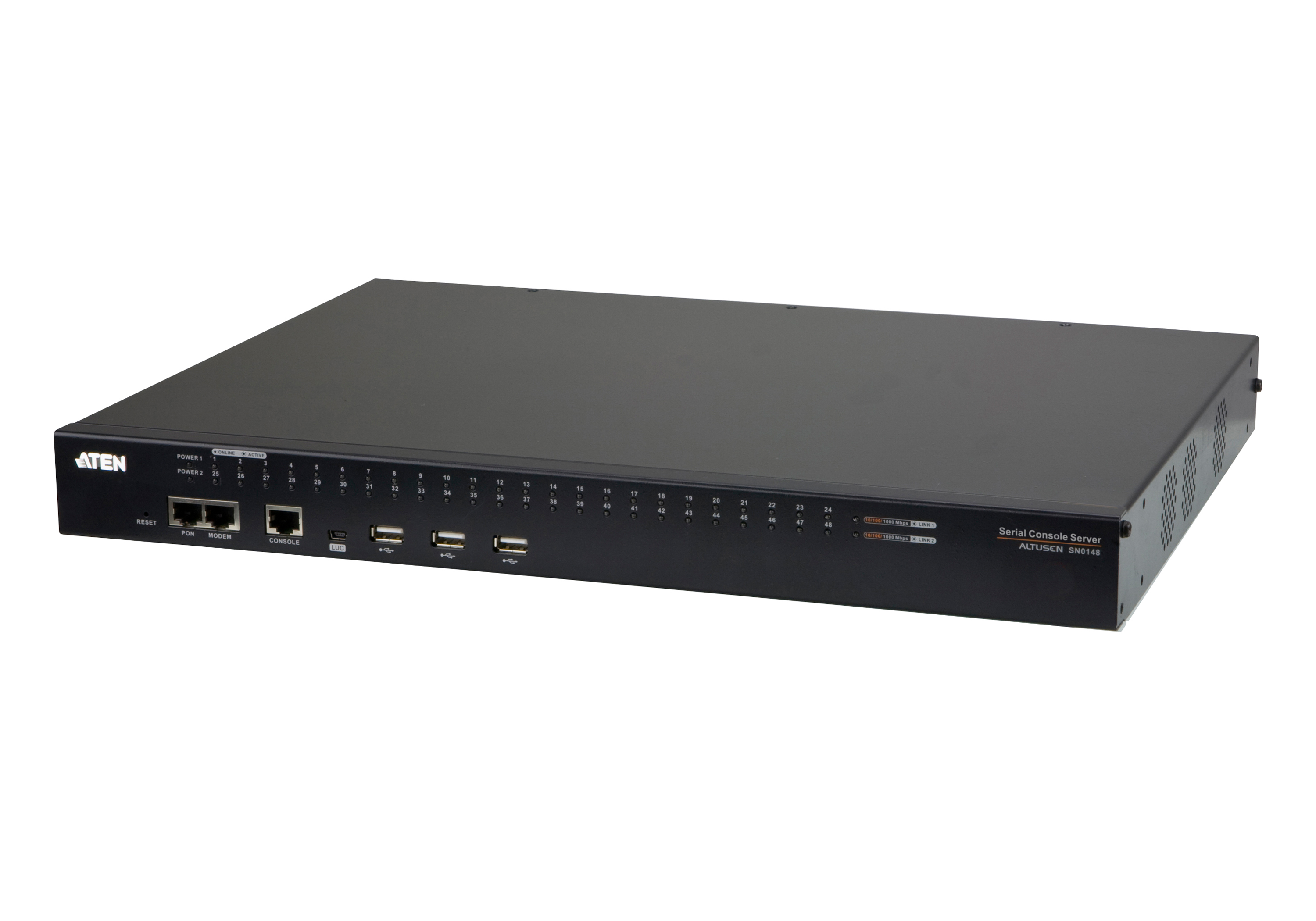 48-포트 시리얼 콘솔 서버 with 듀얼 전원/듀얼 랜