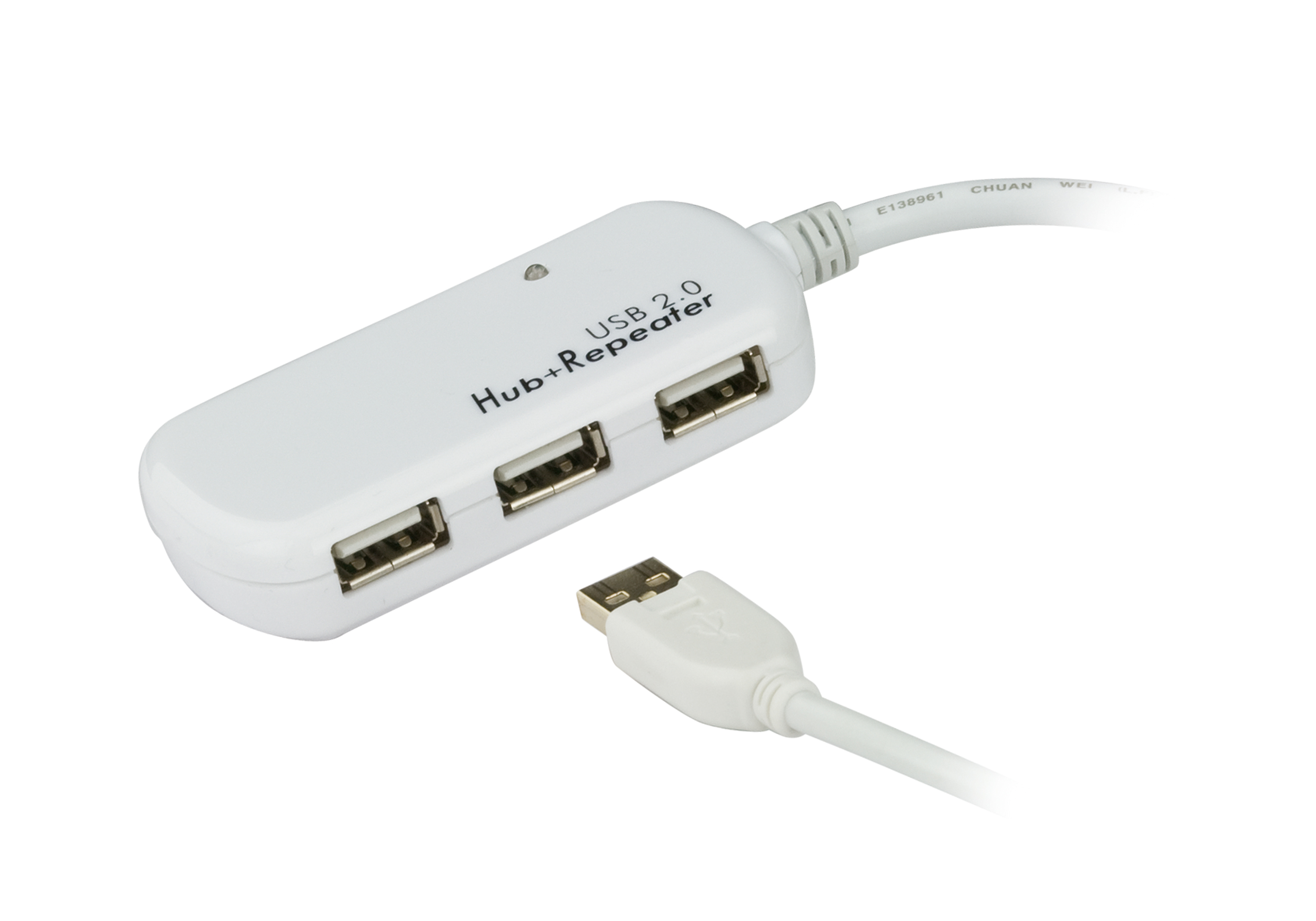 12 m 4-Port USB 2.0 Extender Cable (Daisy-chaining up to 60 m)