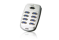 8-Port VGA Splitter Wall Plate (Plastic) (250MHz)