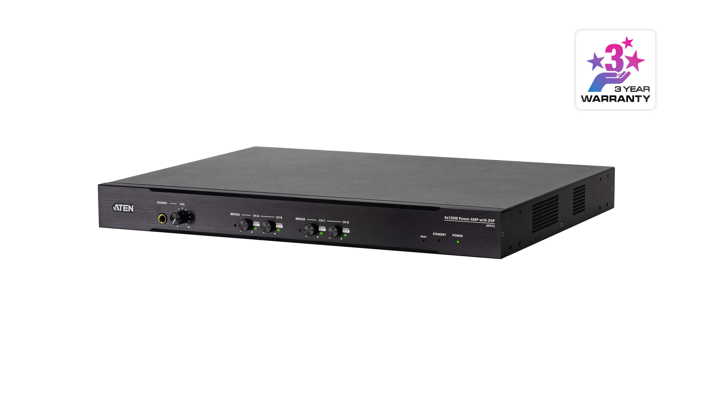 4 &times; 120W Power Amplifier with DSP