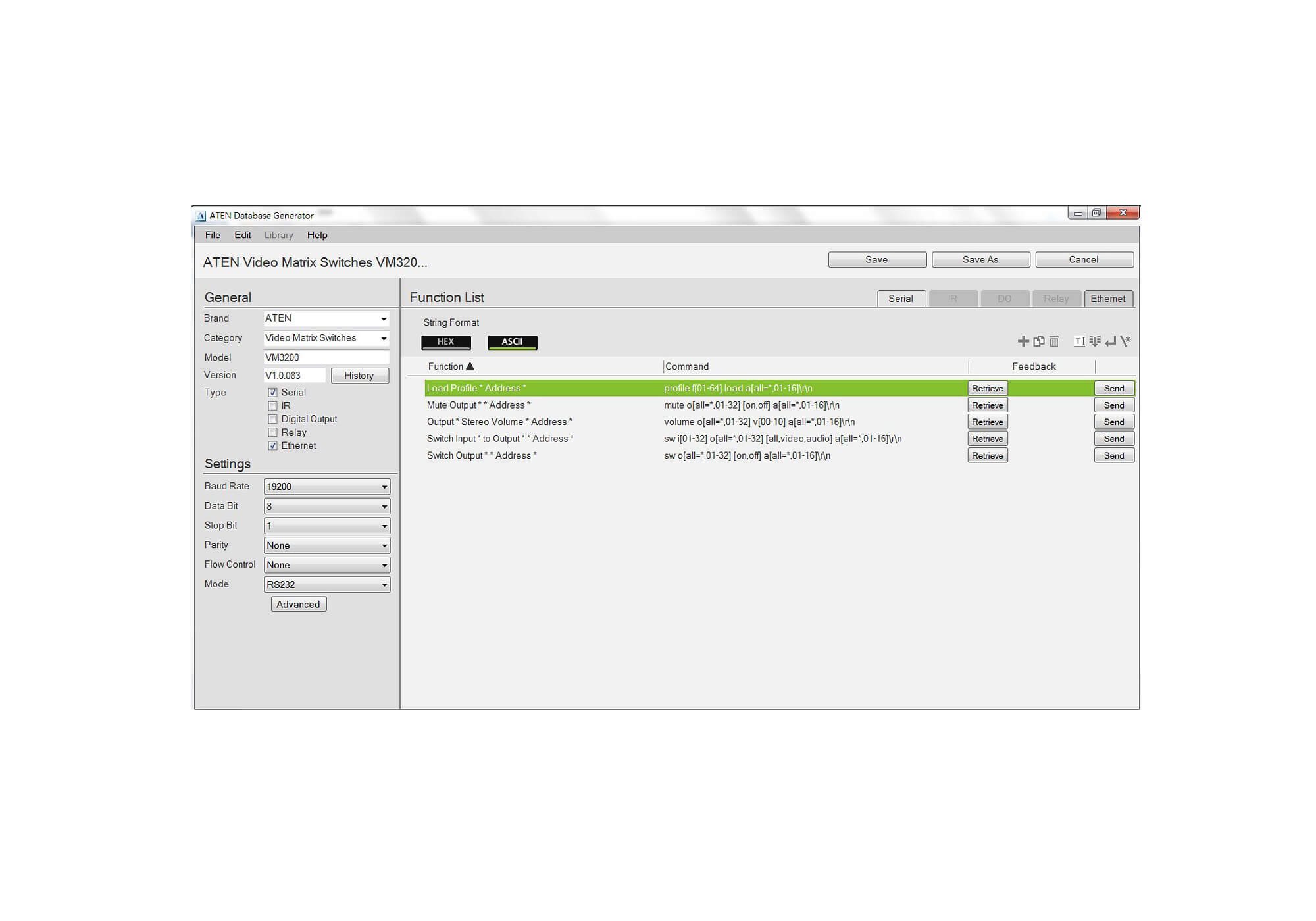 ATEN Control System - Database Generator