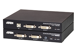 USB DVI Dual View HDBaseT™ 2.0 KVM Extender (1920 x 1200 @100 m)