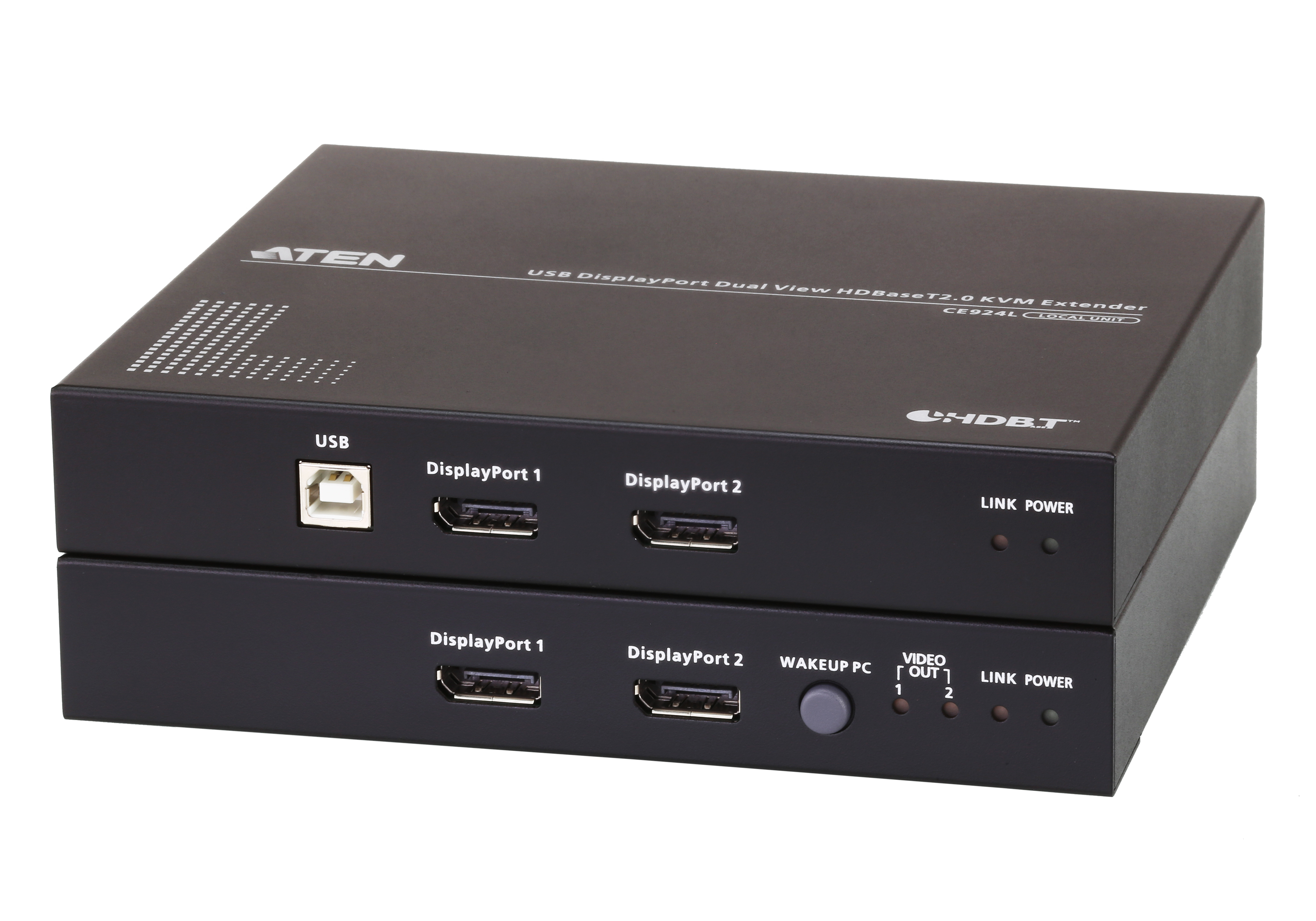 USB DisplayPort Dual View HDBaseT&trade; 2.0 KVM Extender (4K@100m for Single View)