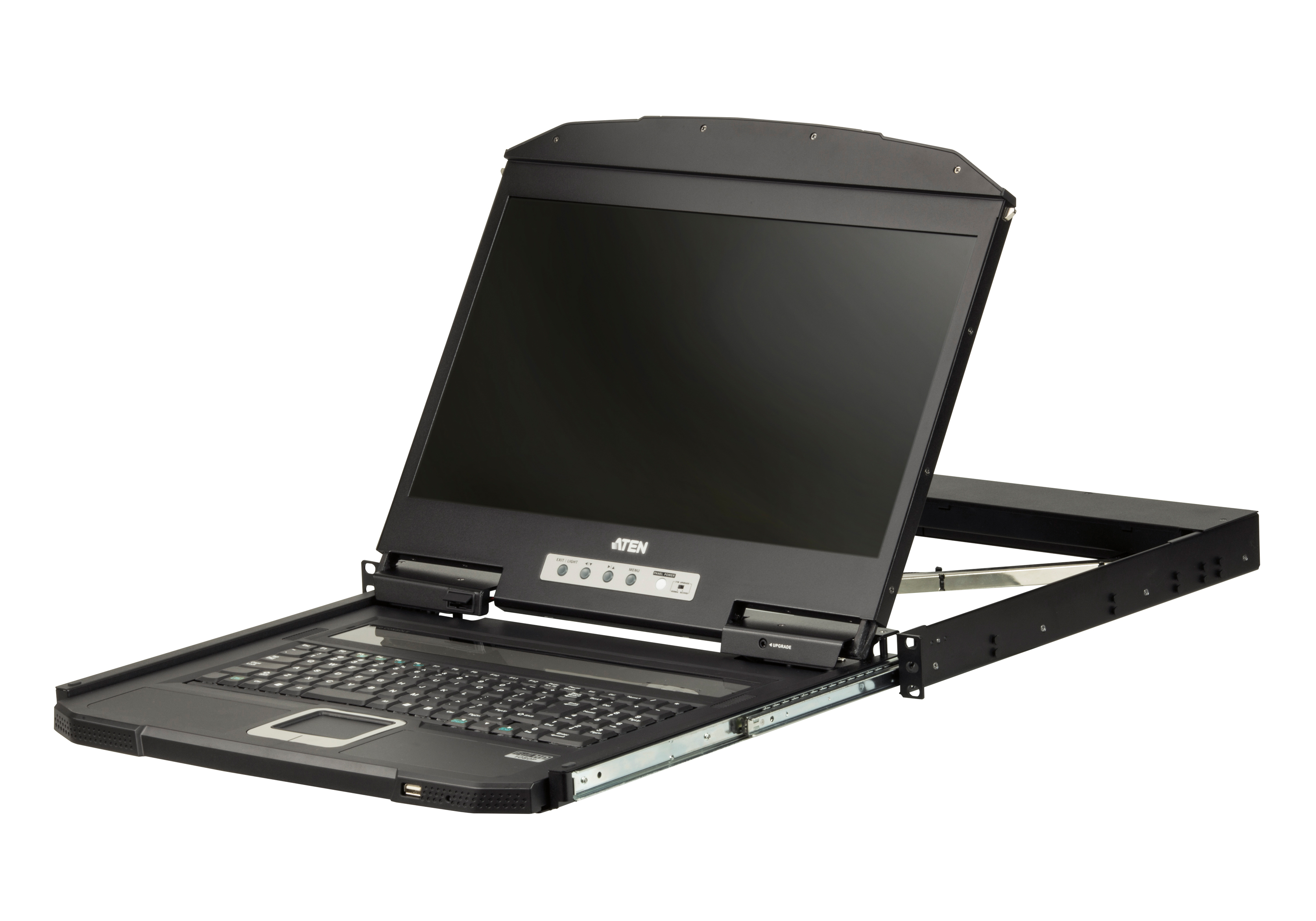 Ultra Short Depth Single Rail WideScreen LCD Console (USB,VGA)