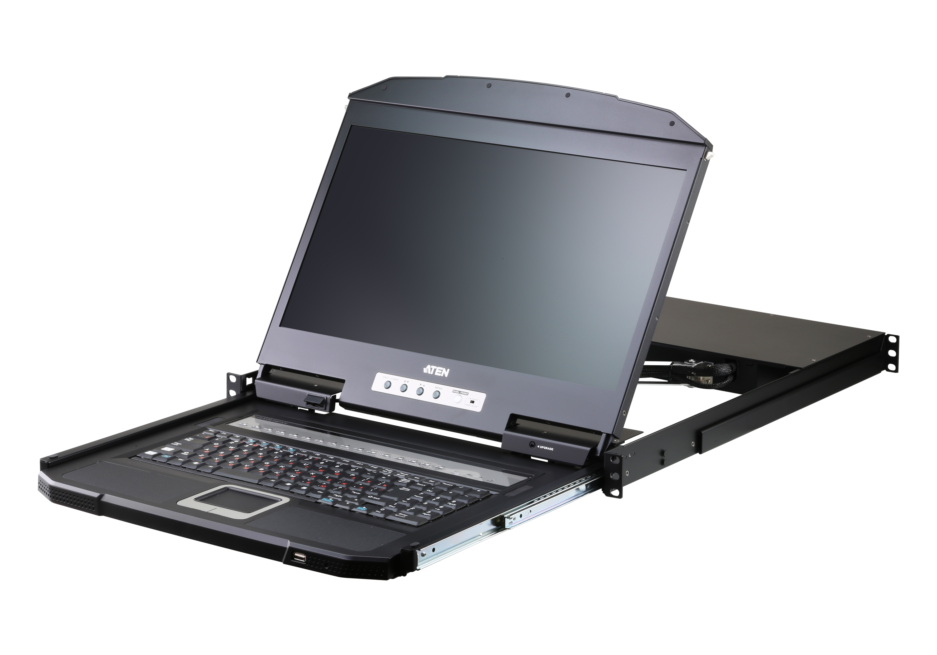 16-Port PS/2-USB VGA Single Rail WideScreen LCD KVM Switch