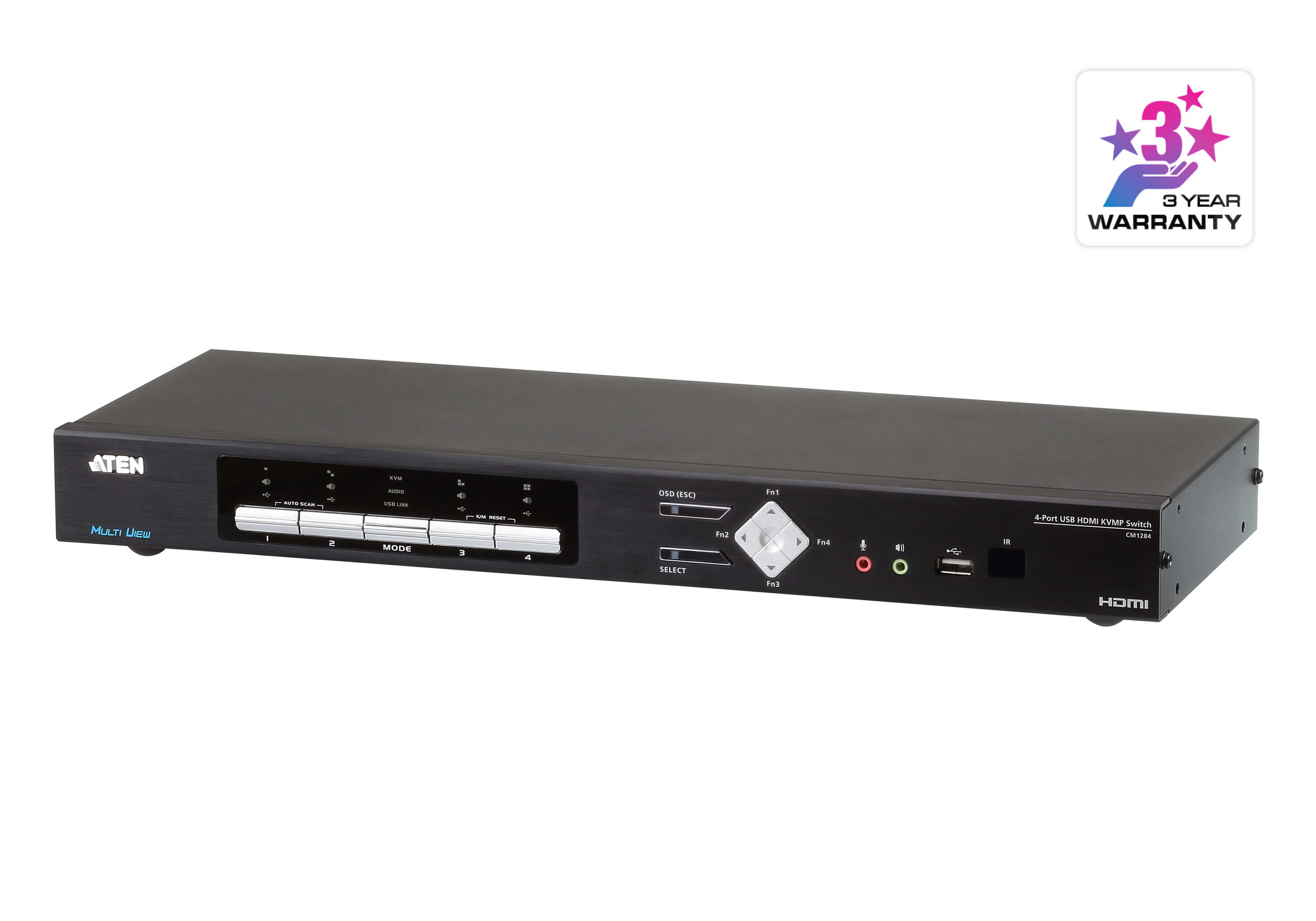 4-Port USB 4K HDMI Multi-View KVMP&trade; Switch