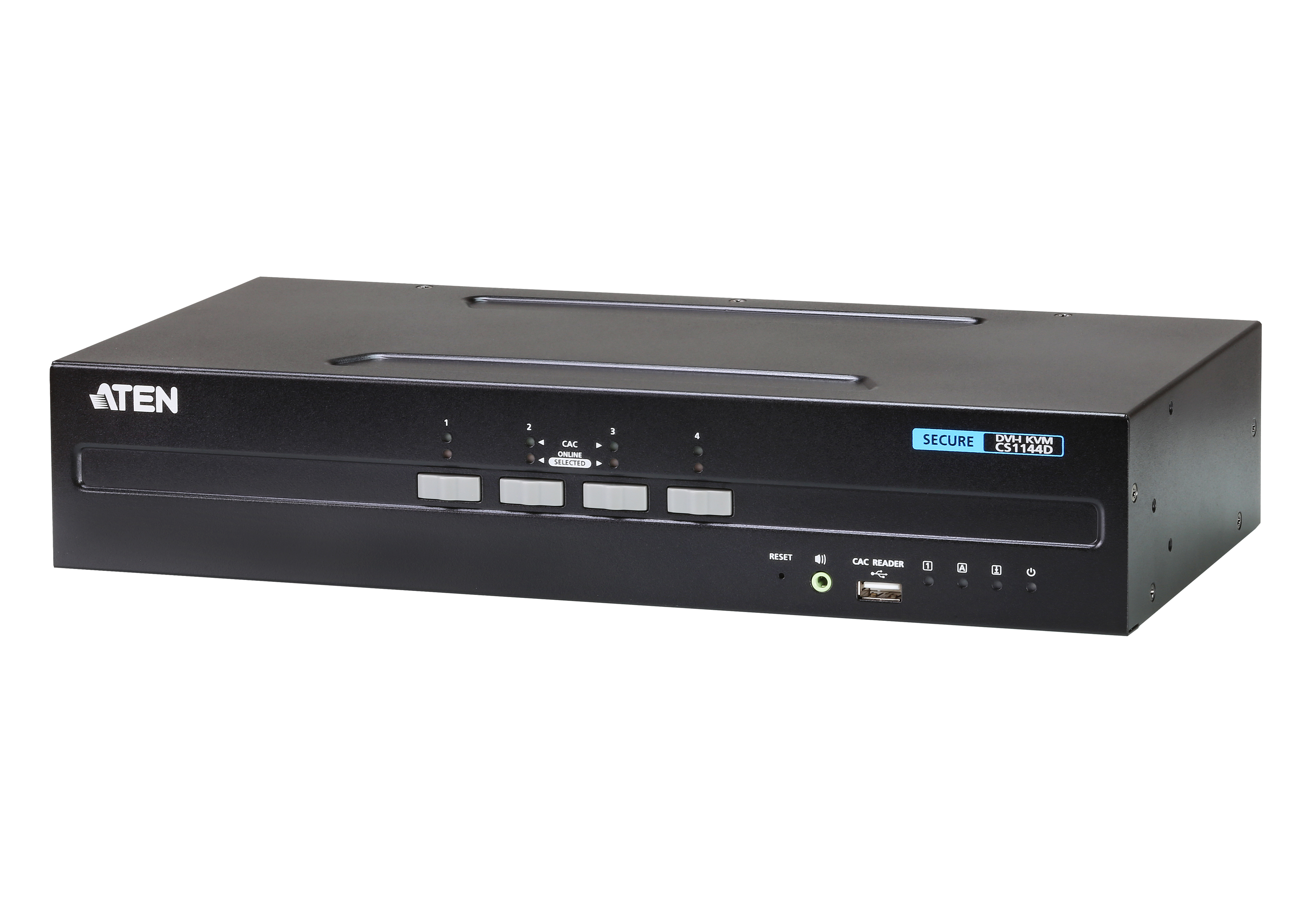 Switch KVM seguro DVI dual display USB de 4 puertos (compatible con PSS PP v3.0)