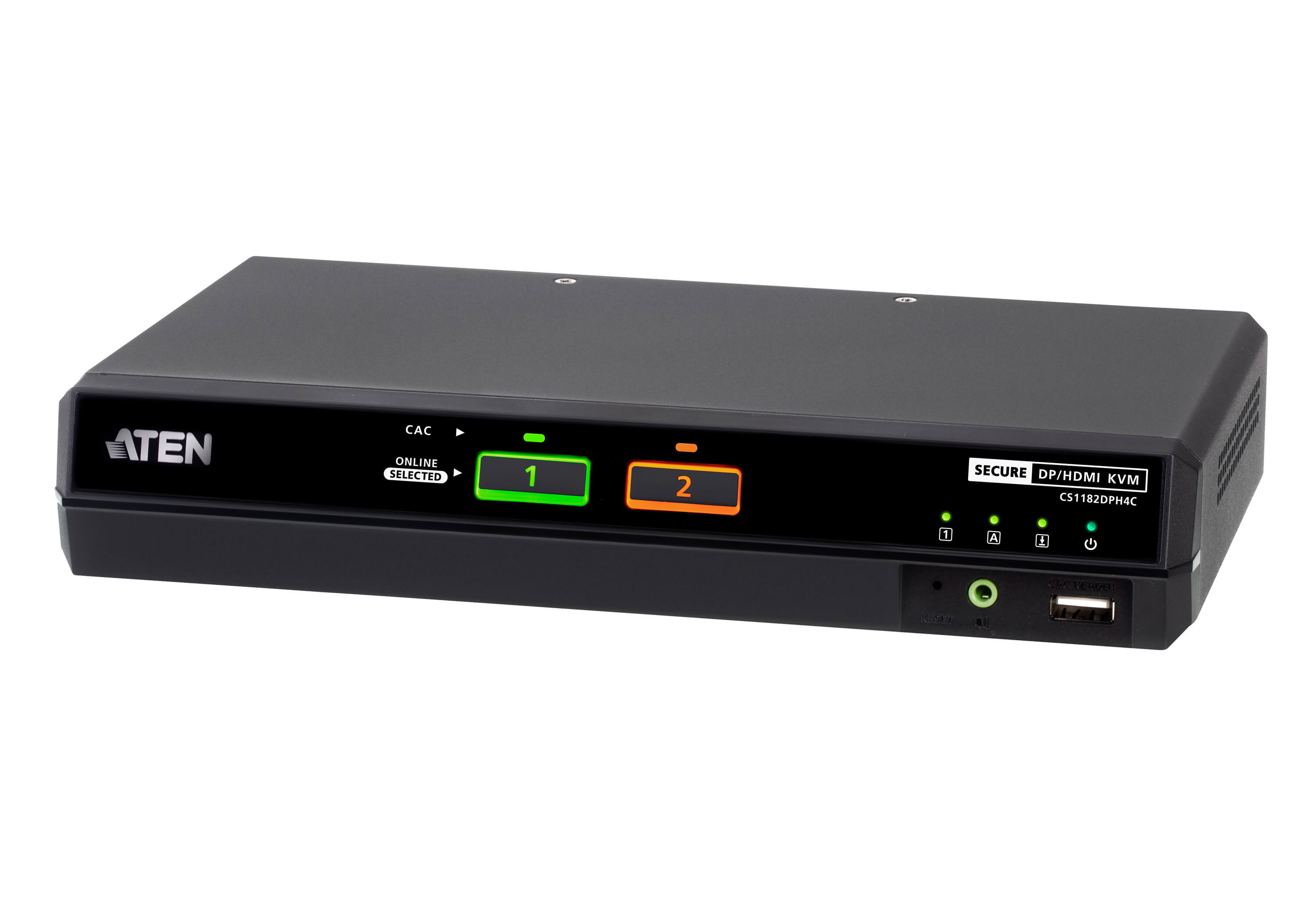 2-Port USB 5K DisplayPort/HDMI Universal Secure KVM Switch with CAC (PSD PP v4.0 Compliant)