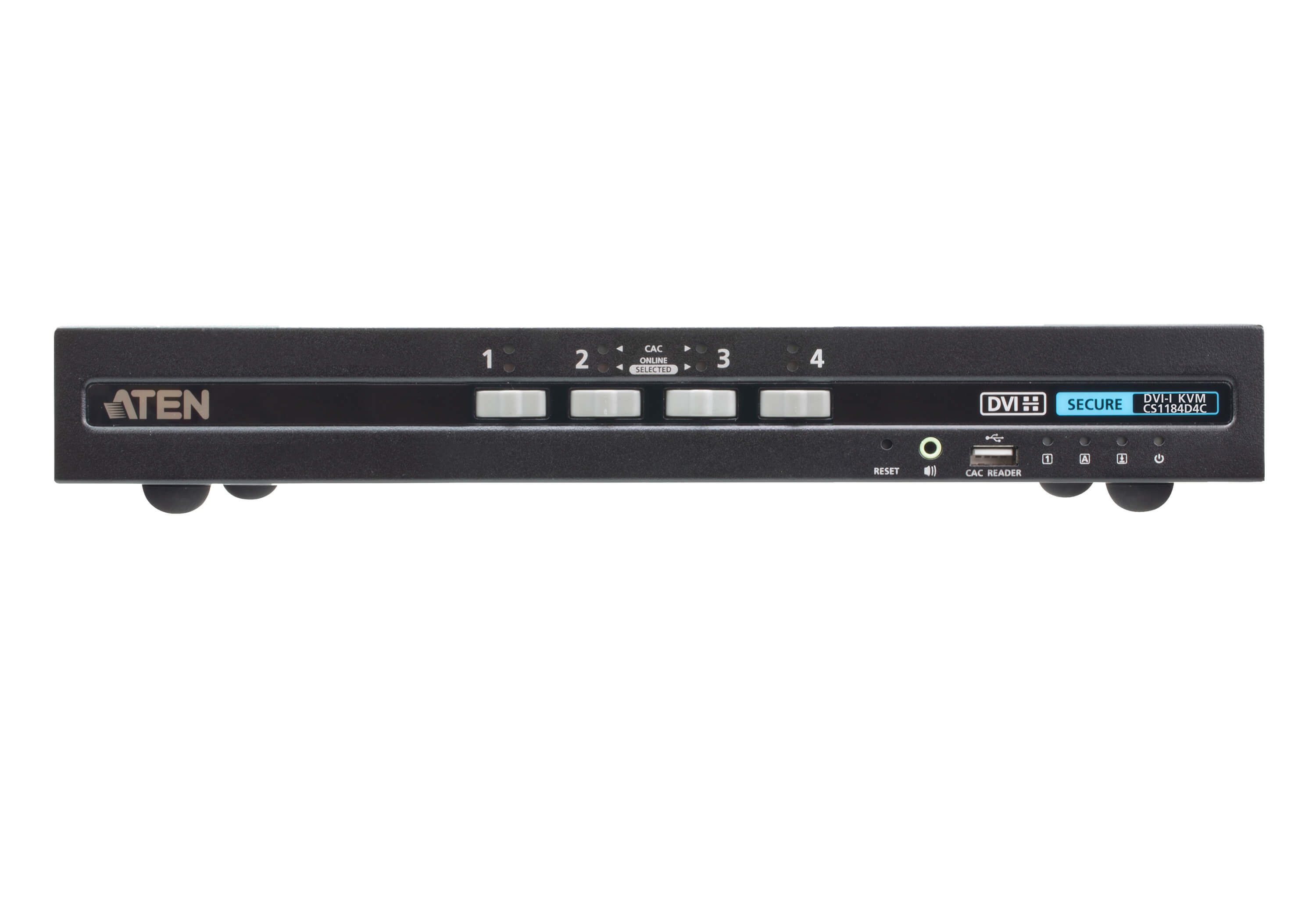 4-Port USB DVI Secure KVM Switch with CAC (PSD PP v4.0 Compliant)