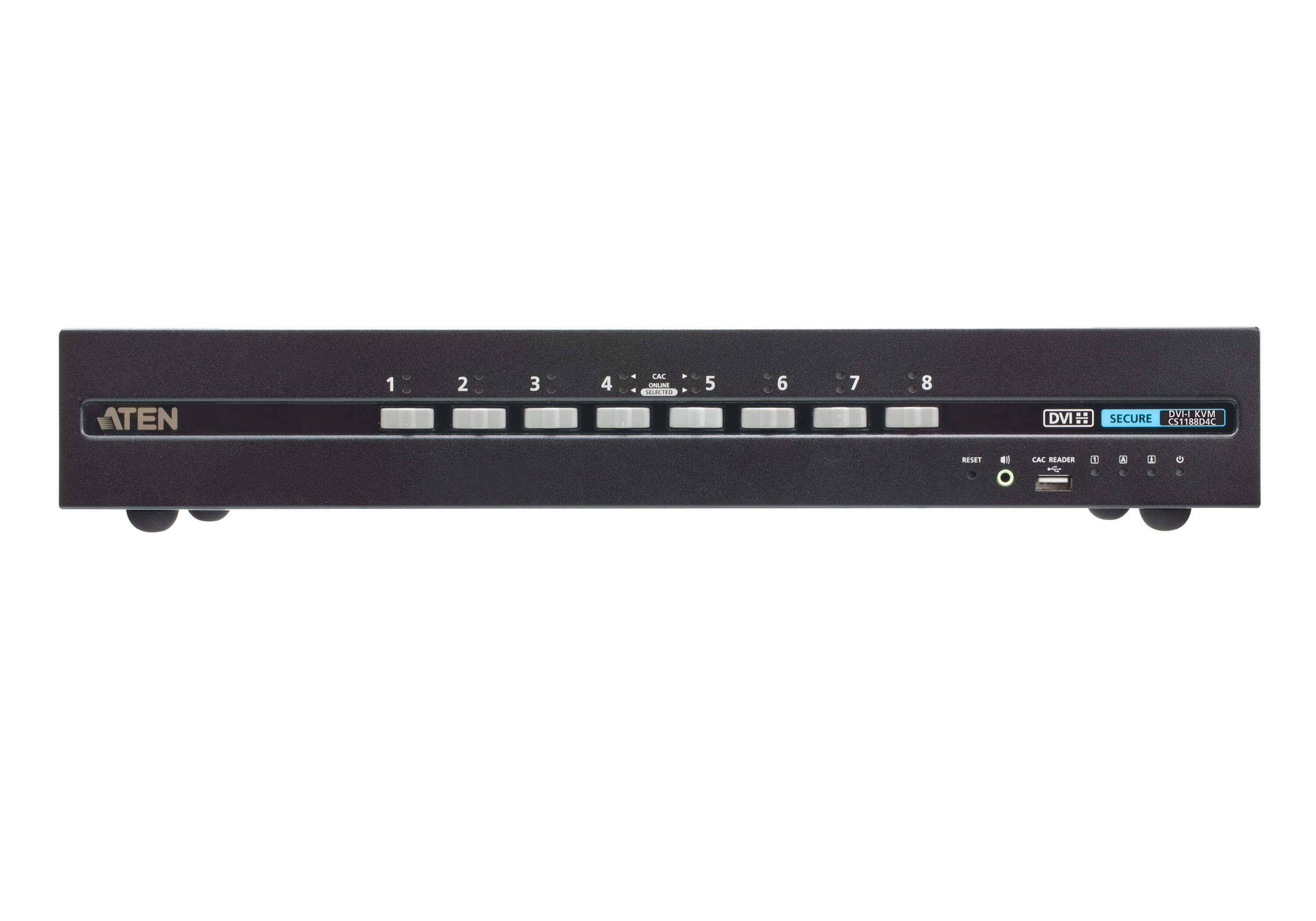 8-Port USB DVI Secure KVM Switch with CAC (PSD PP v4.0 Compliant)