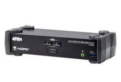 2-Port USB 3.0 4K HDMI KVMP™ Switch with Audio Mixer Mode