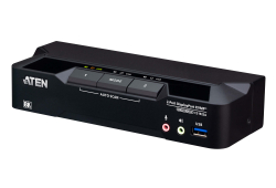 2-Port USB 3.0 8K DisplayPort KVMP™ Switch (Cables included)