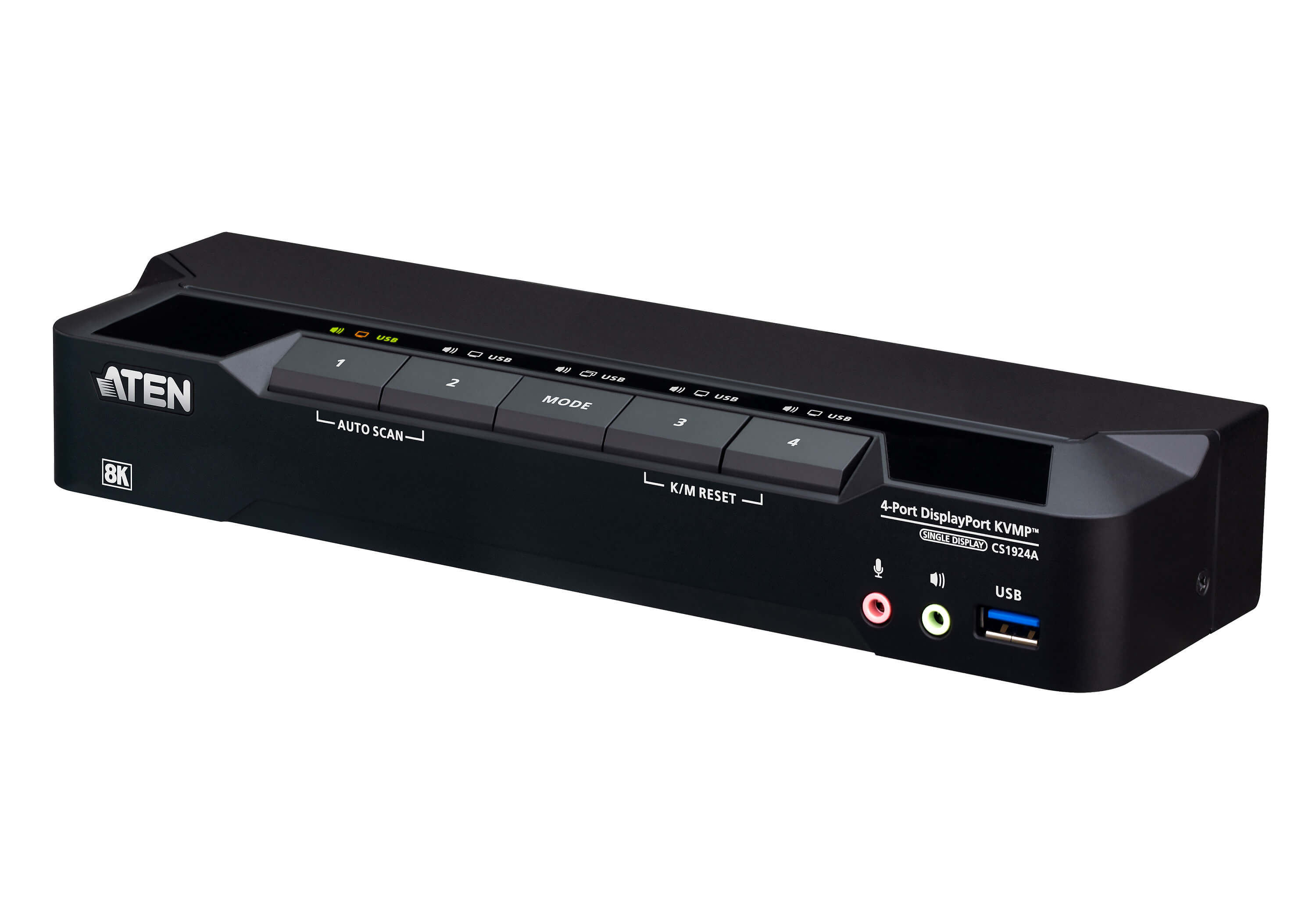 4-Port USB 3.0 8K DisplayPort KVMP&trade; Switch (Cables included)