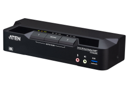 2-Port USB 3.0 8K DisplayPort Dual-Display KVMP™ Switch (Cables included)