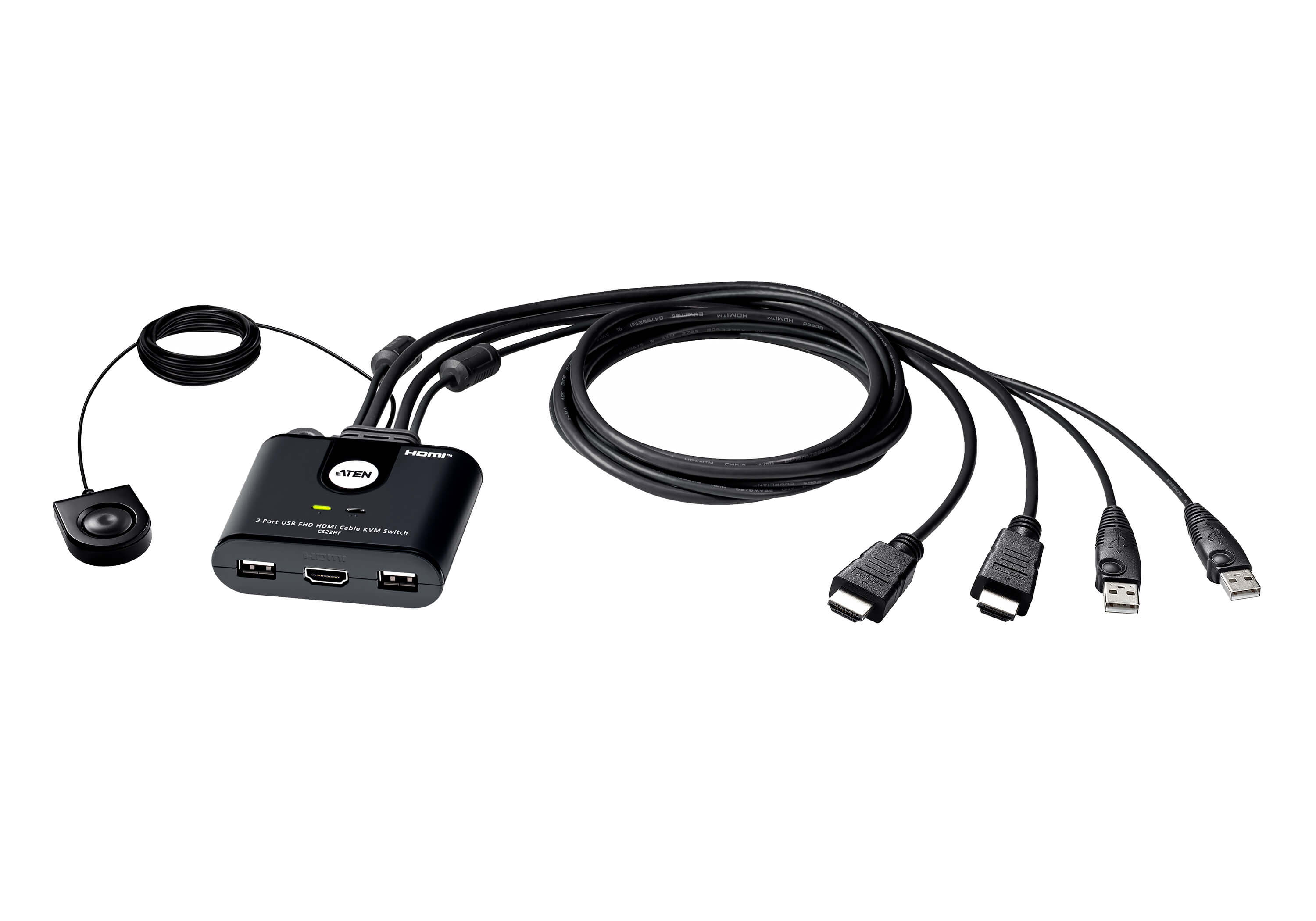 2-Port USB FHD HDMI Cable KVM Switch