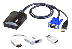 Laptop USB KVM Console Crash Cart Adapter IT Kit