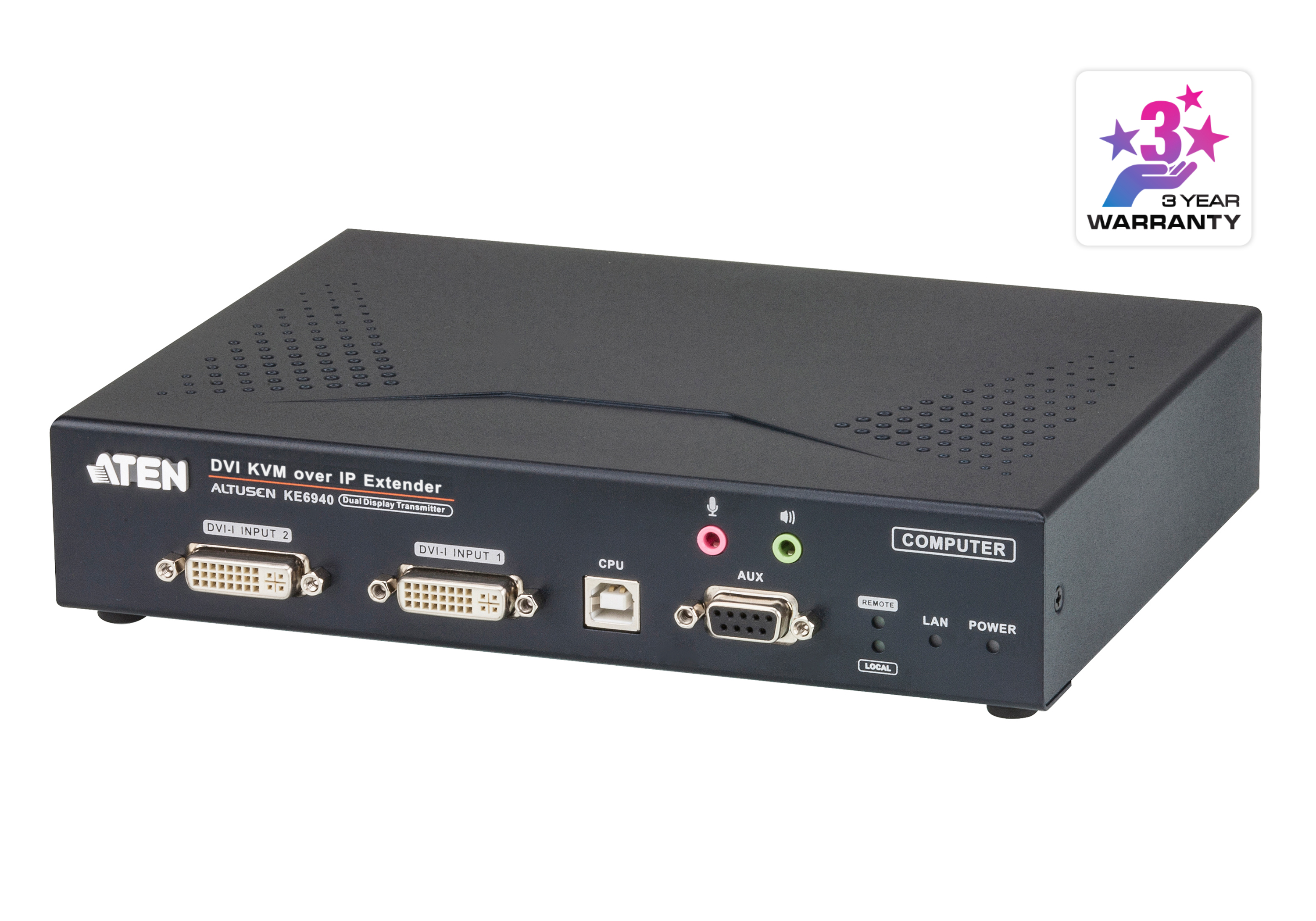 USB DVI-I 듀얼 디스플레이 KVM Over IP 송신기