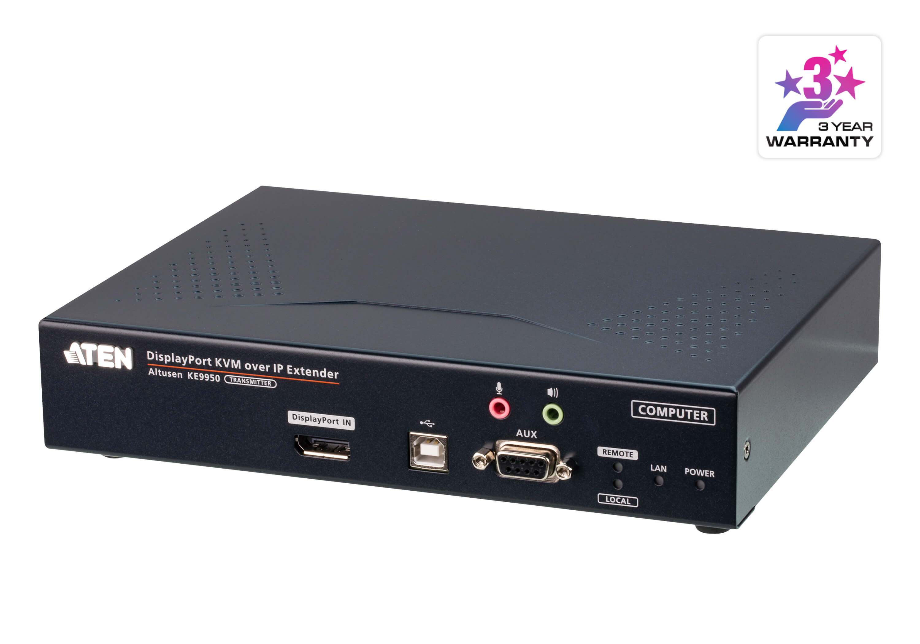 4K DisplayPort Single Display KVM over IP Transmitter