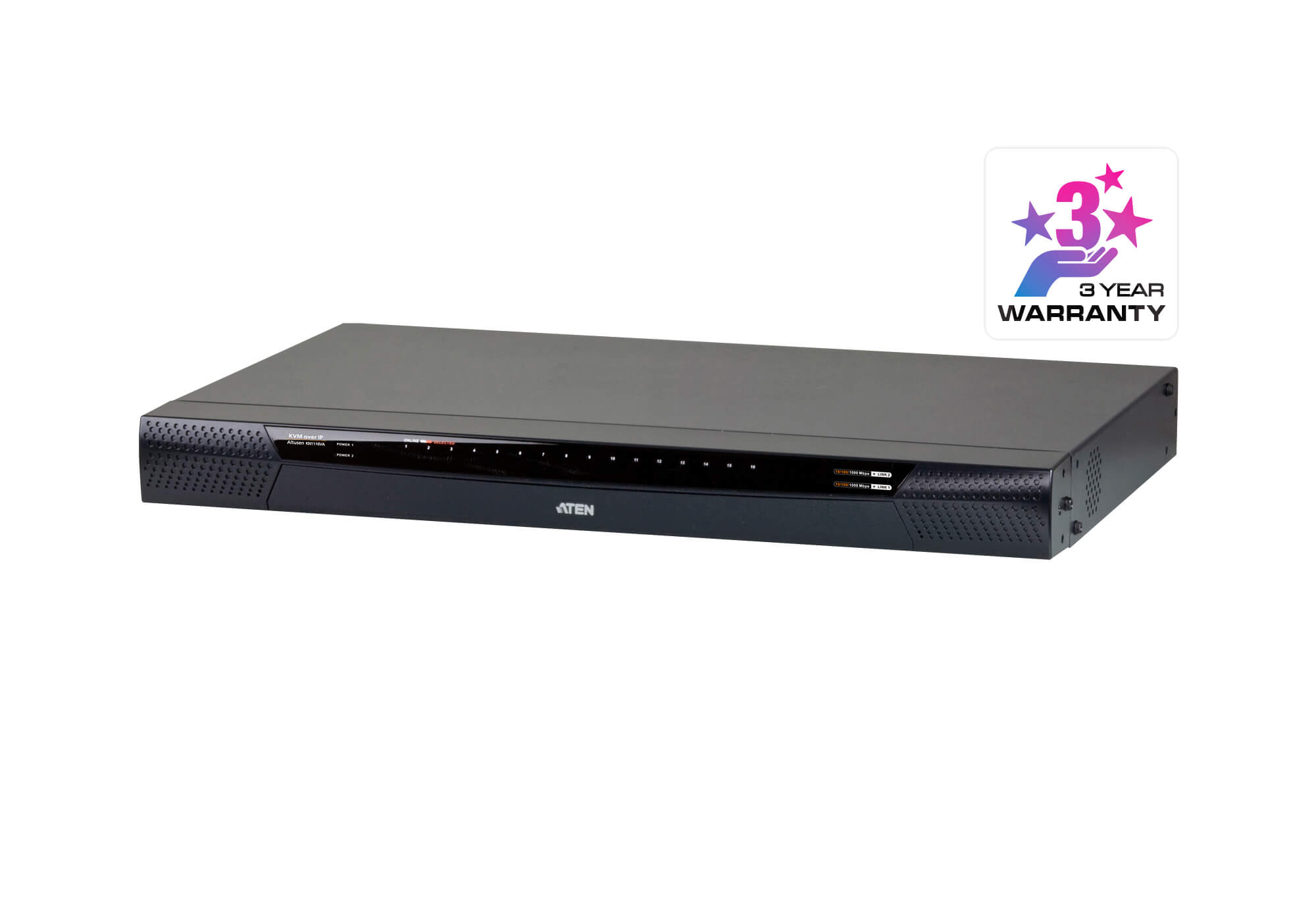 1-Local/1-Remote Access 16-Port Cat 5 KVM over IP Switch with Virtual Media (1920 x 1200)