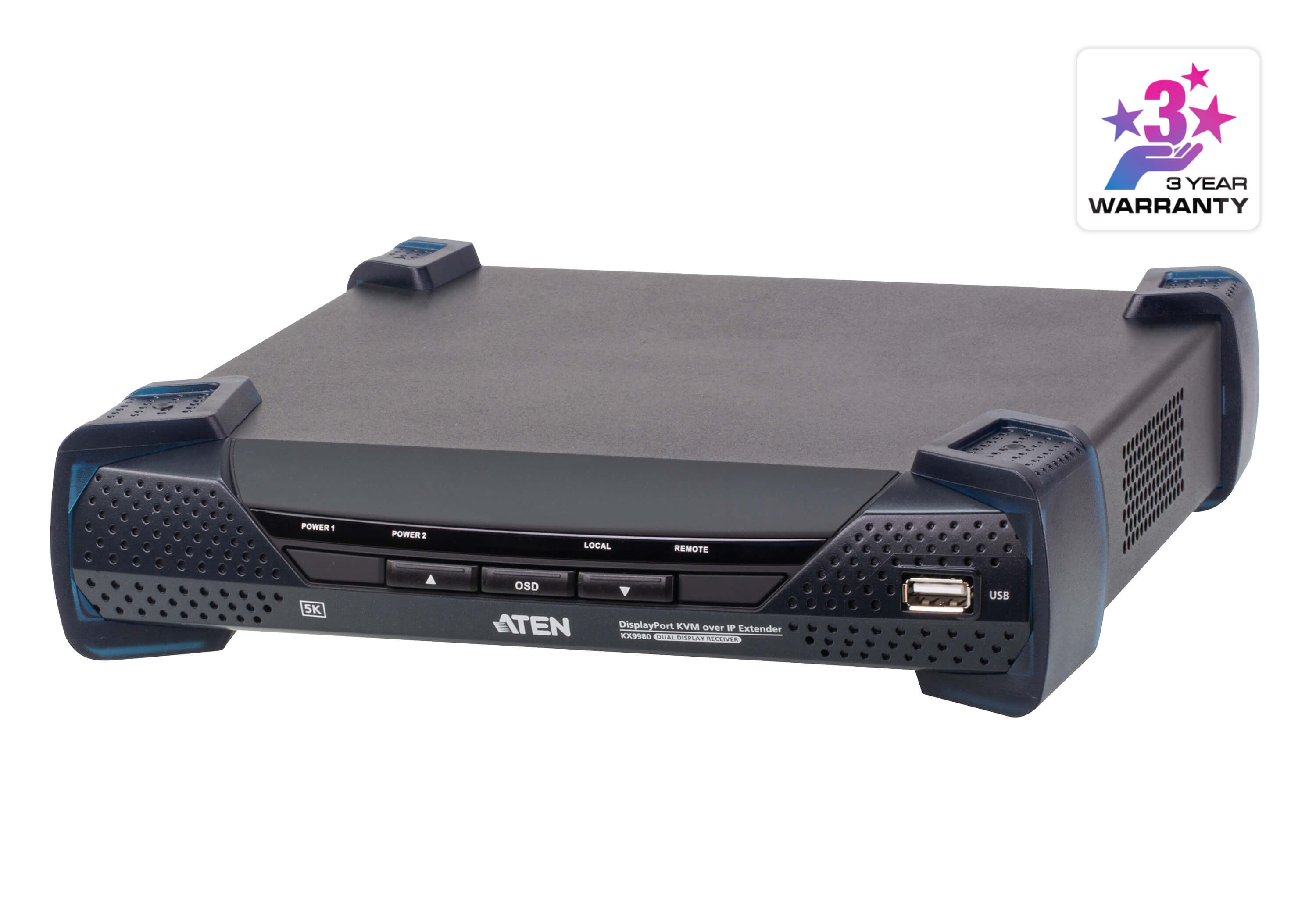 5K DisplayPort Dual Display KVM over IP Receiver