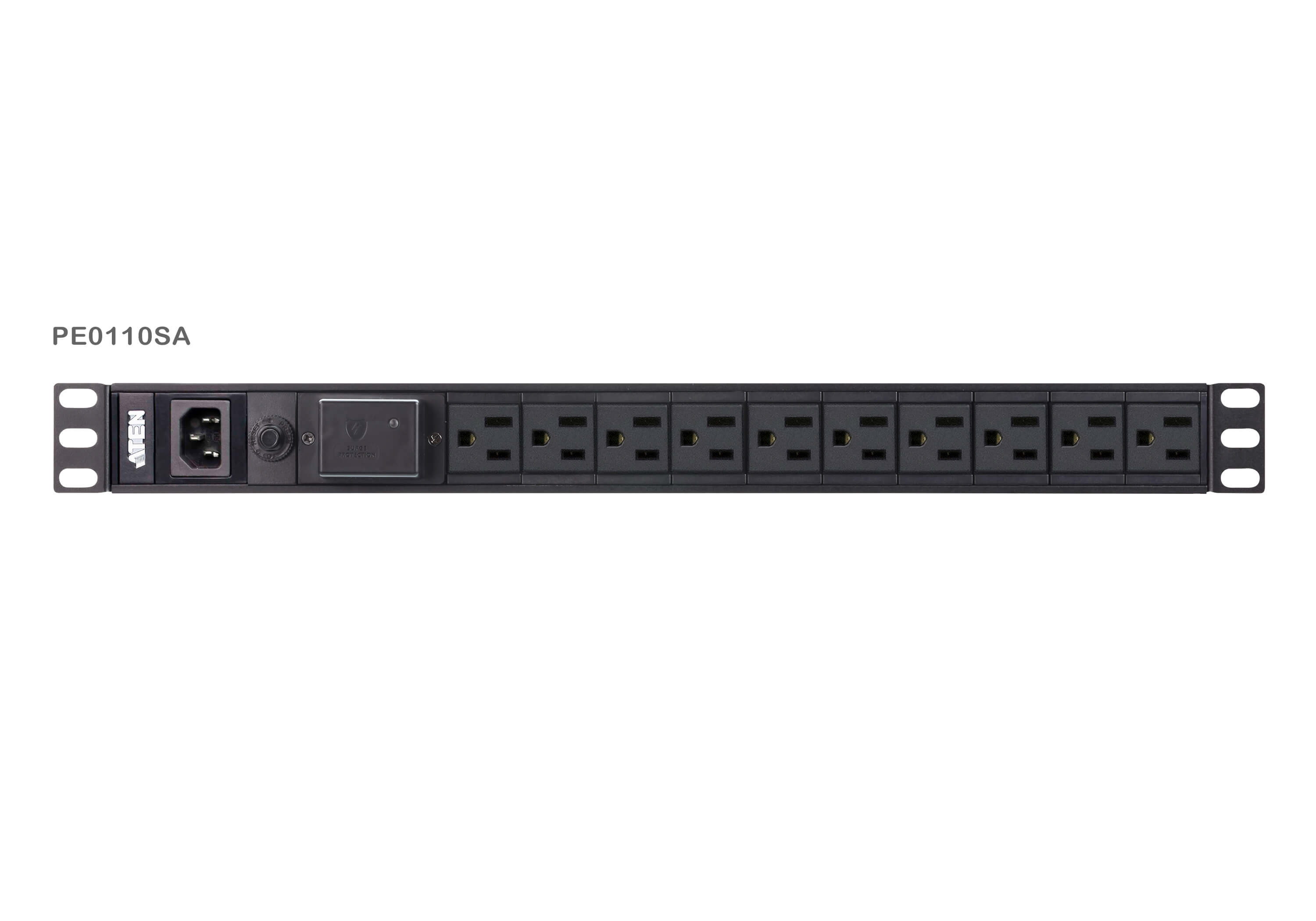 Basic 1U PDU with surge protection