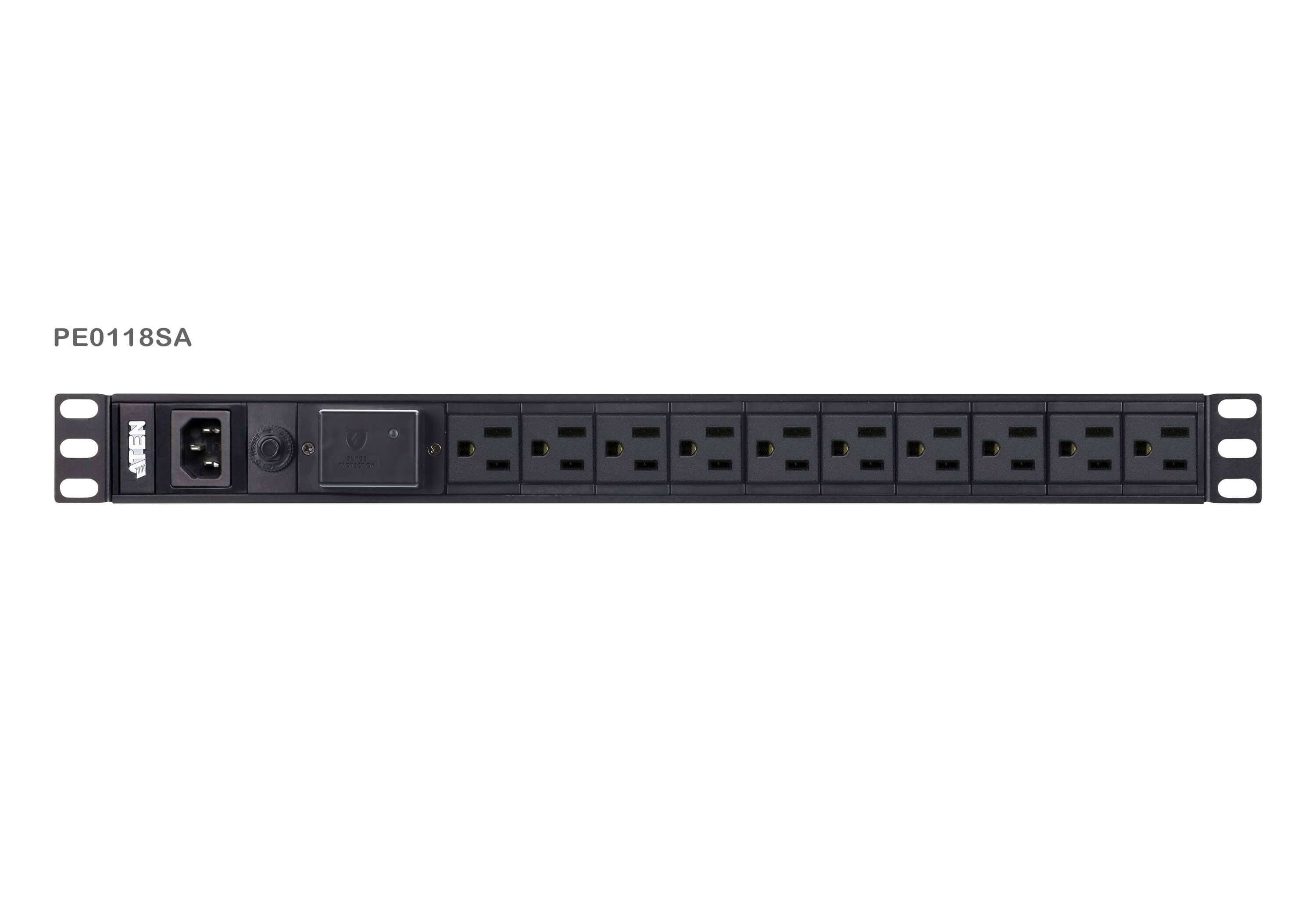 1U Basic PDU with Surge Protection