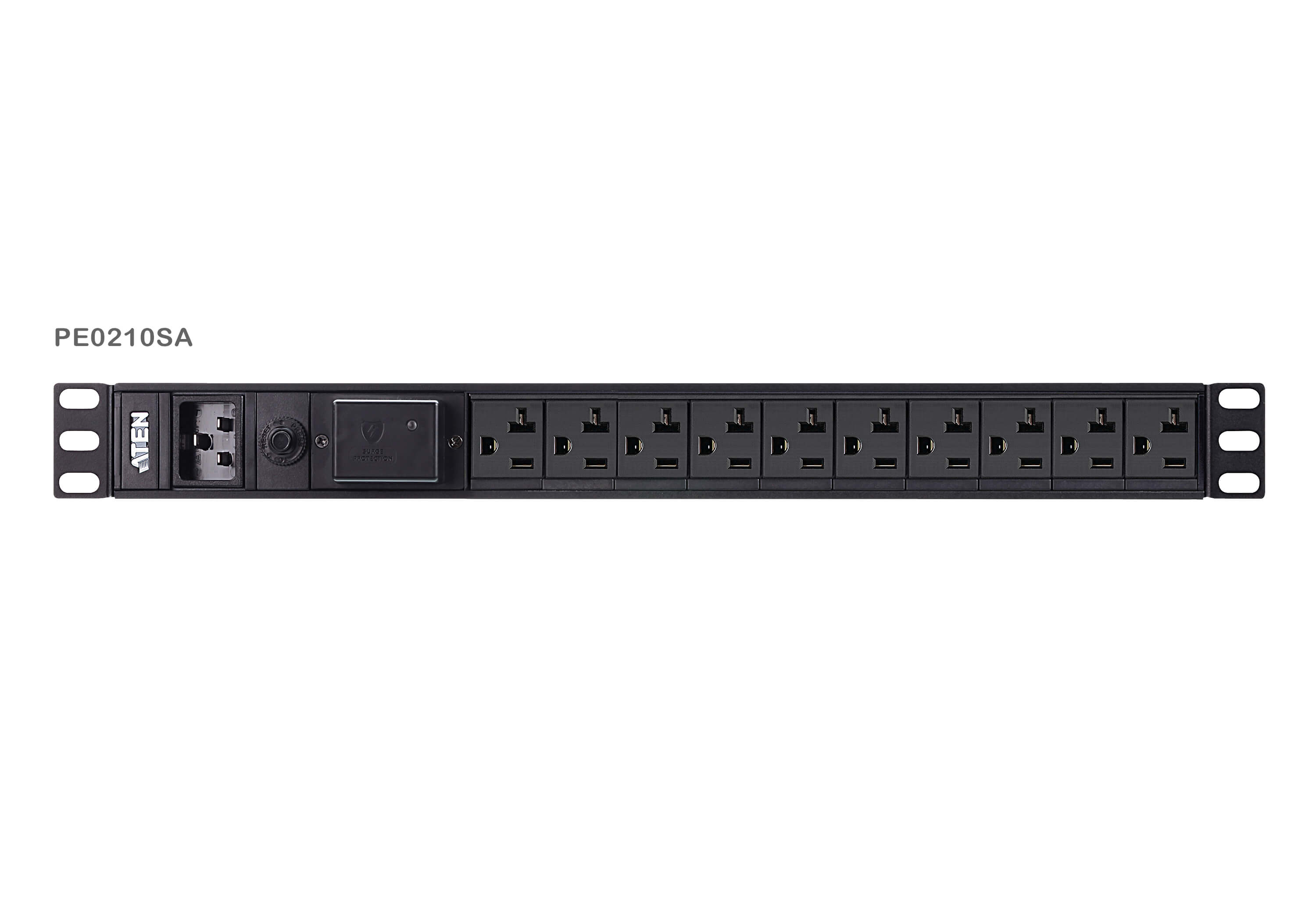 Basic 1U PDU with surge protection