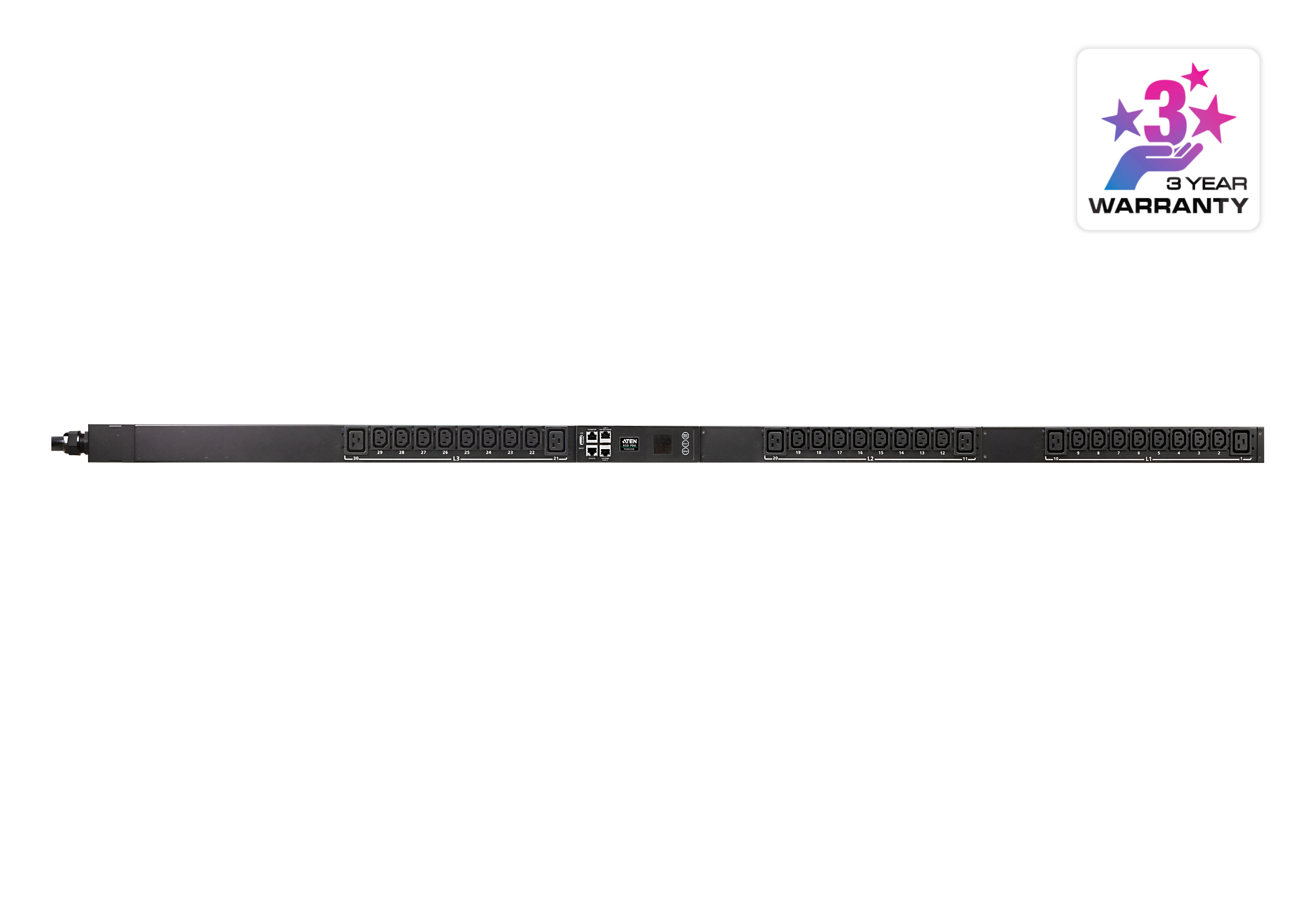 20A/16A 30-Outlet 3-Phase Switched eco PDU