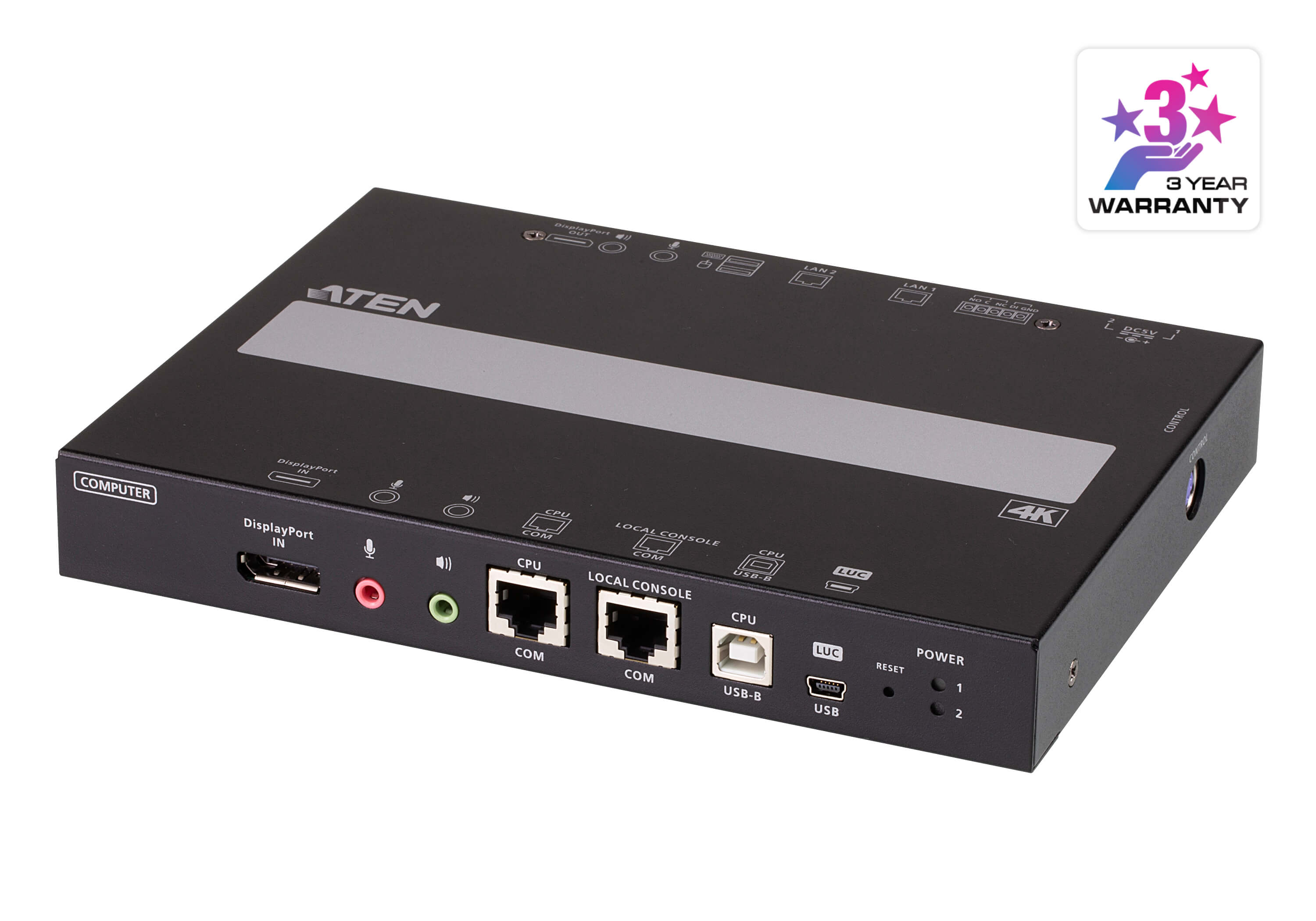 1-Local/Remote Share Access Single Port 4K DisplayPort KVM over IP Switch
