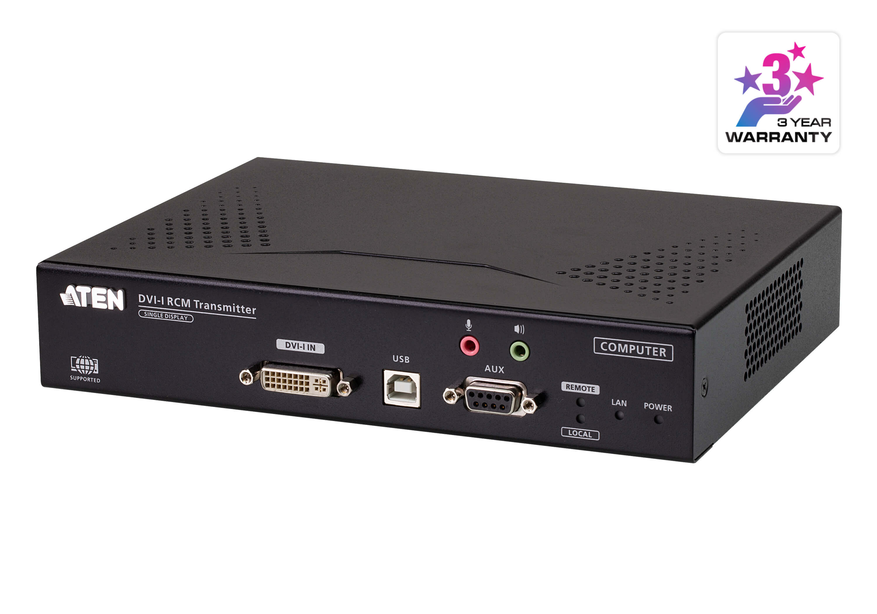 DVI-I Single Display KVM over IP Transmitter with Remote Access