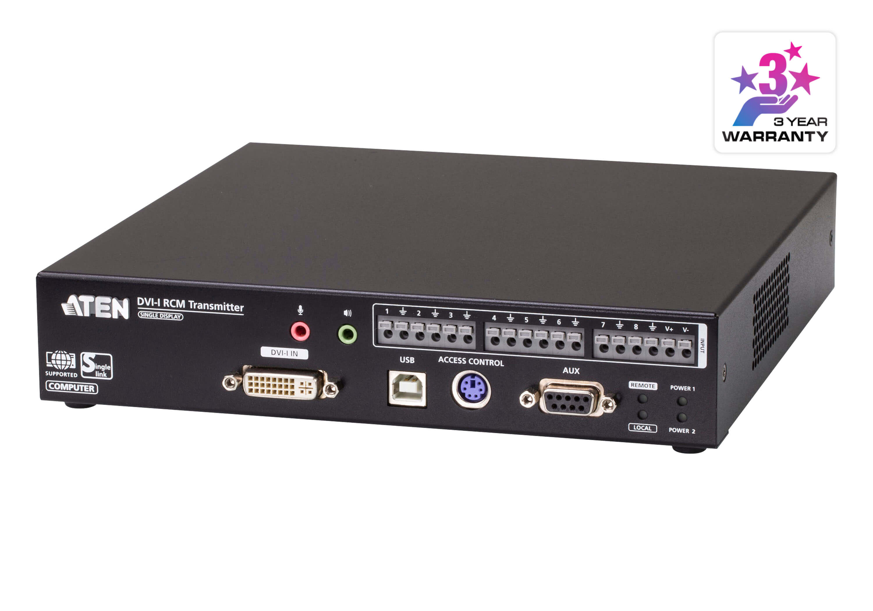 DVI-I Single Display KVM over IP Transmitter with Remote Access