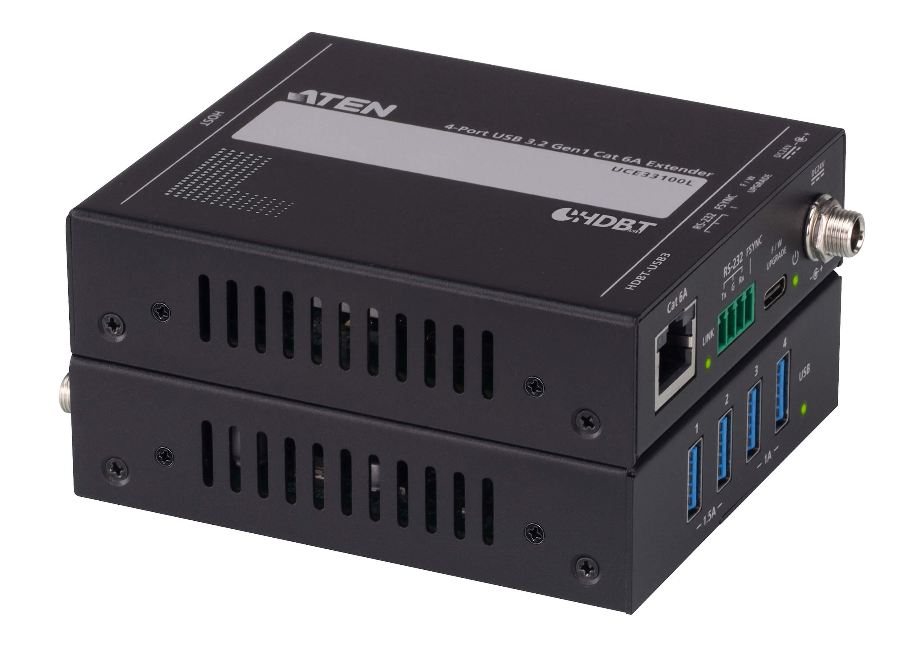 4-Port USB 3.2 Gen 1 Cat 6A Extender (up to 100 m)