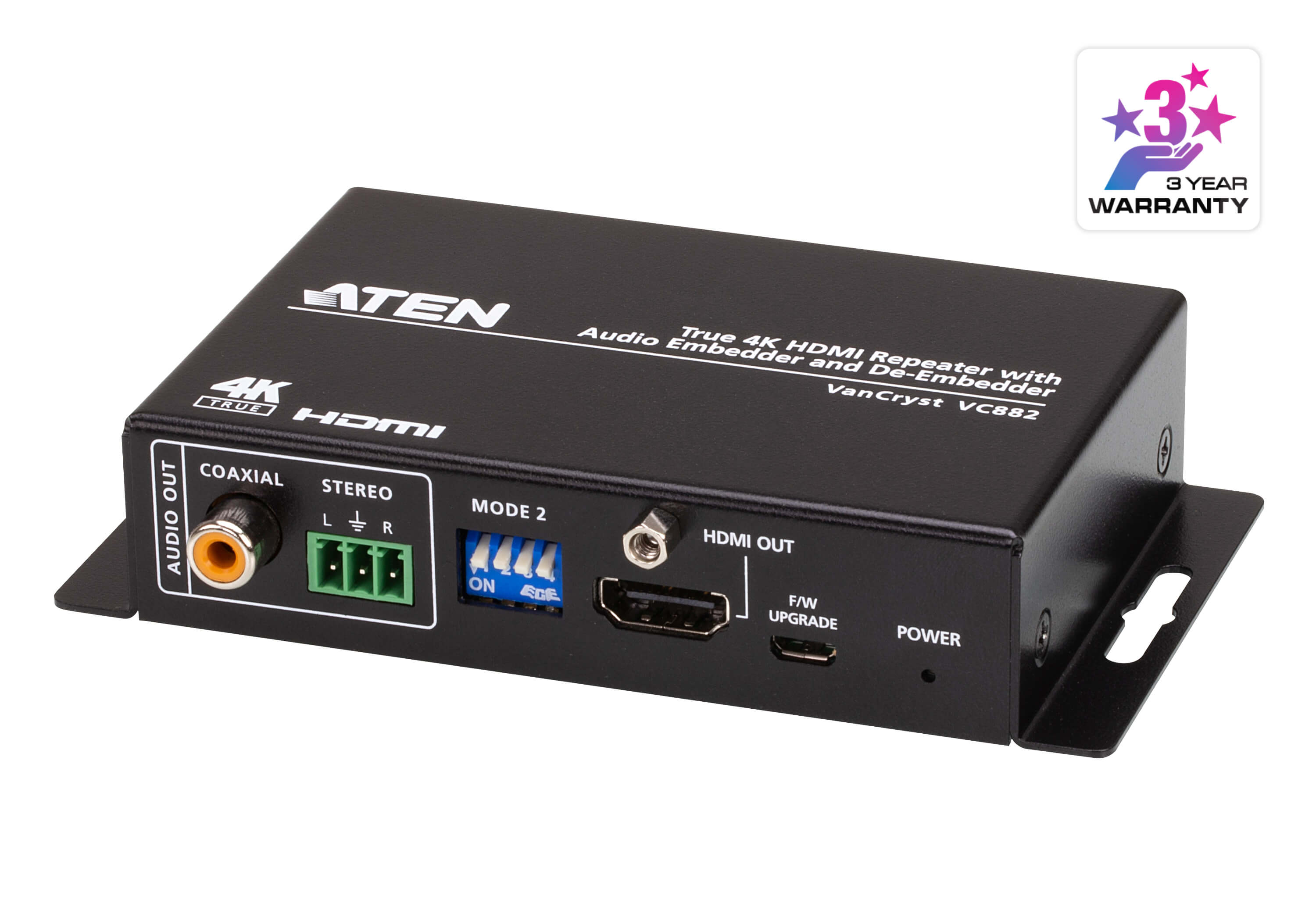 True 4K HDMI Repeater with Audio Embedder and De-Embedder