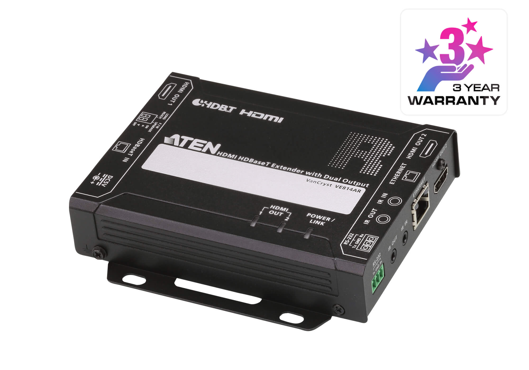 HDMI HDBaseT Receiver with Dual Output (4K@100m) (HDBaseT Class A)