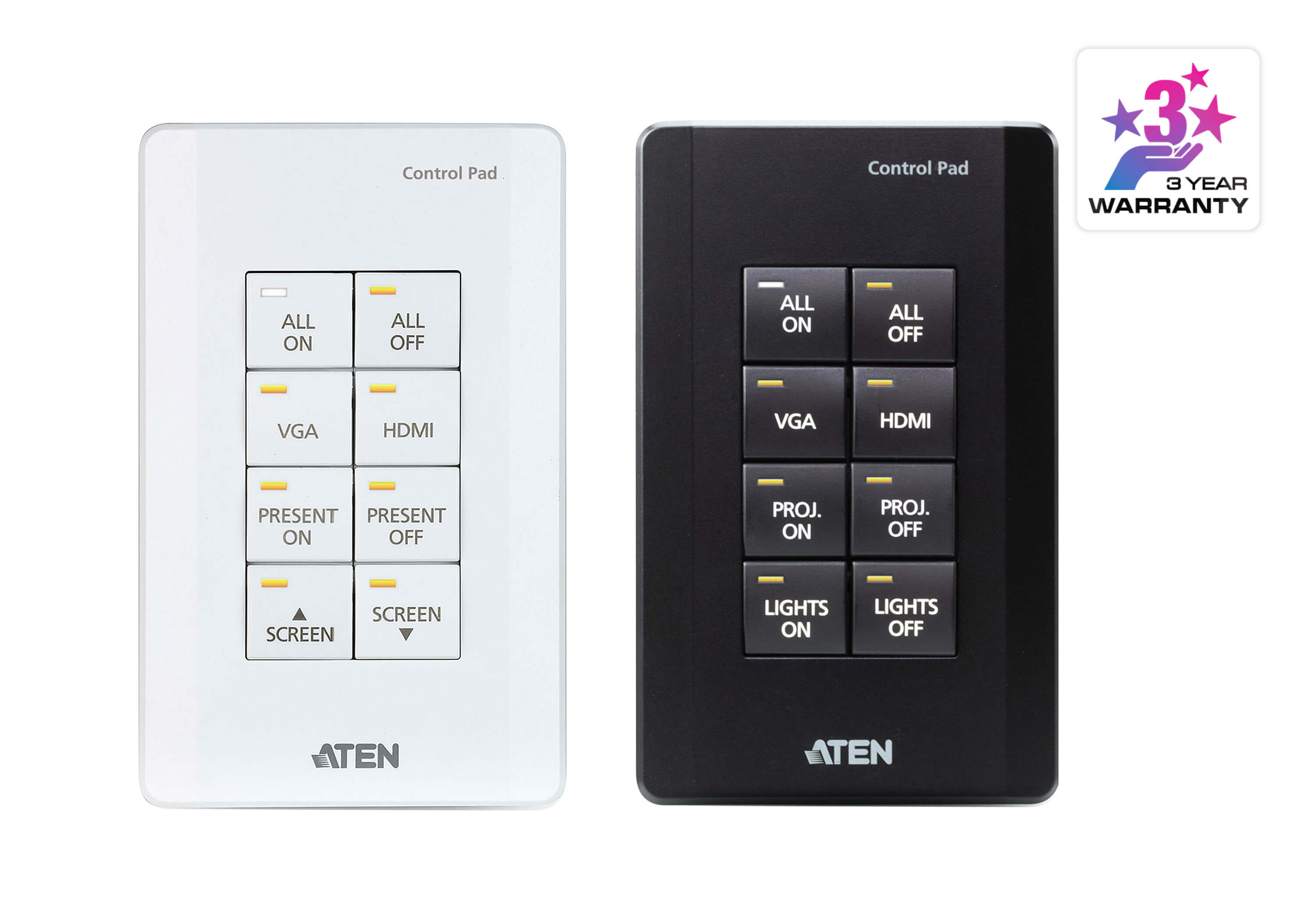 ATEN Control System - 8-button Control Pad (US, 1 Gang)